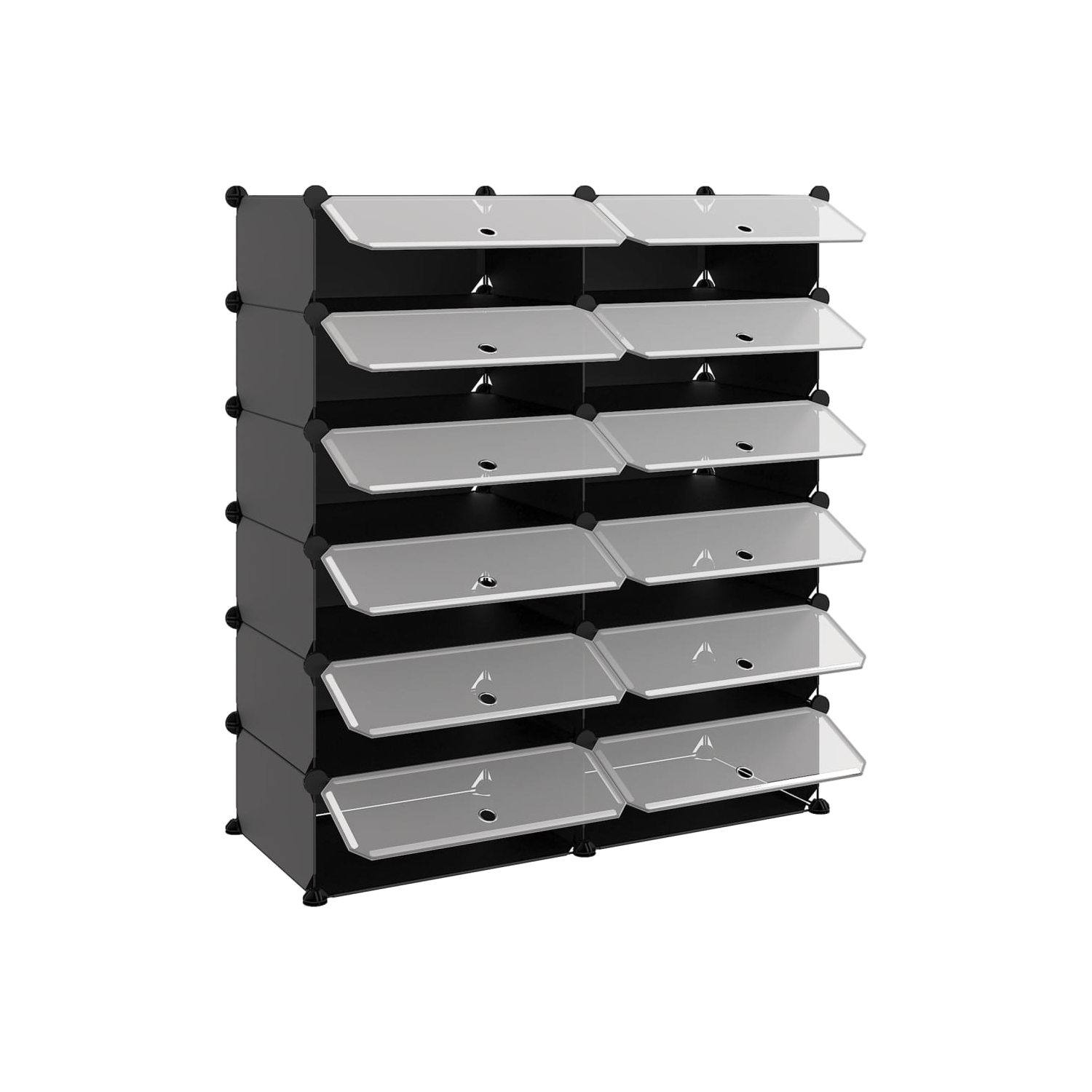 vidaXL Shoe Rack Black 94.5x36.5x106 cm PP