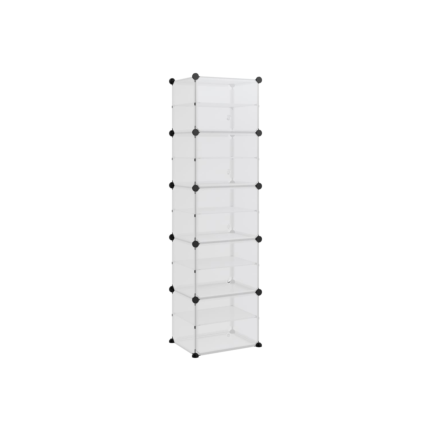 vidaXL Shoe Rack Transparent 44x31.5x153.5 cm PP