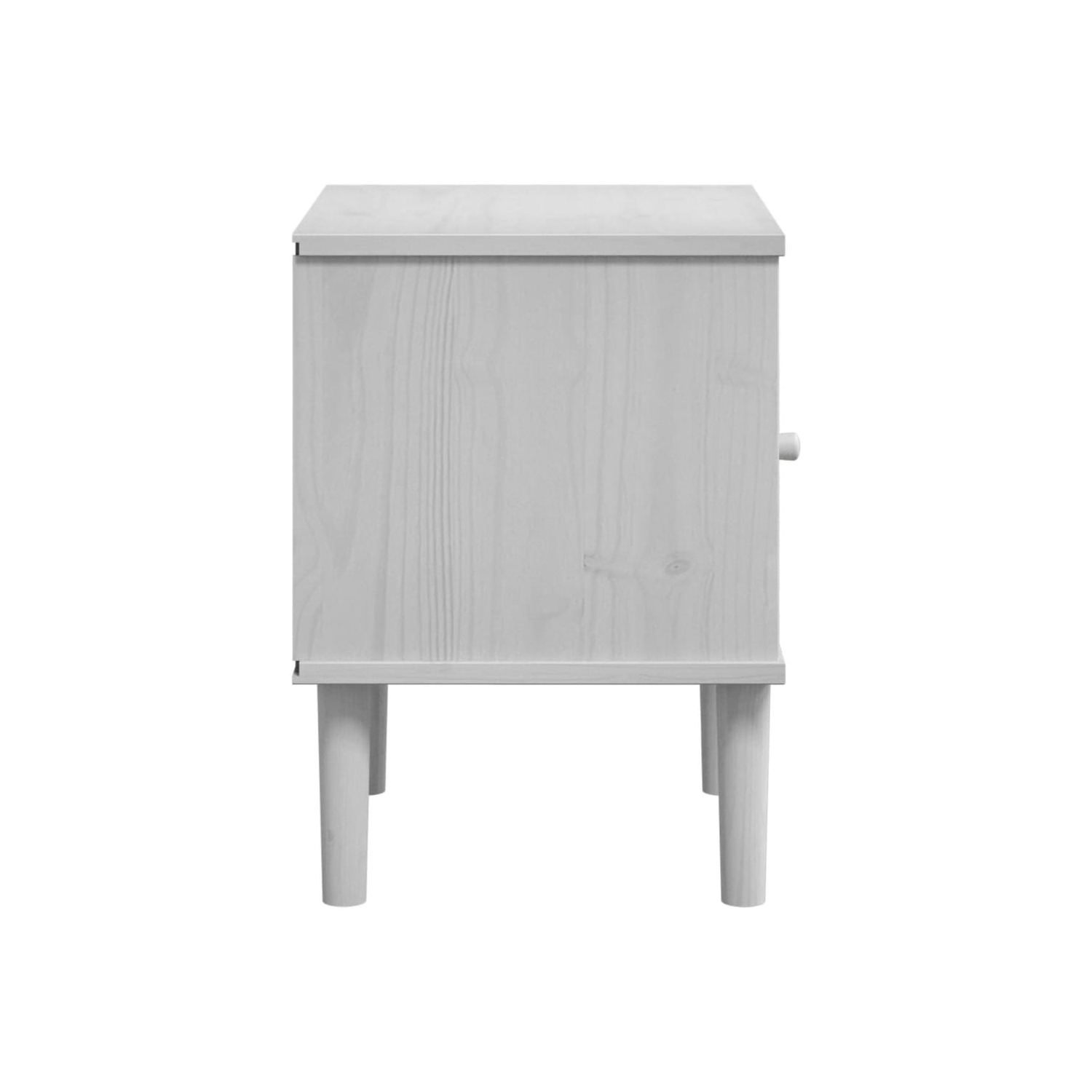 vidaXL Bedside Cabinet SENJA Rattan Look White 40x35x48 cm Solid Wood Pine