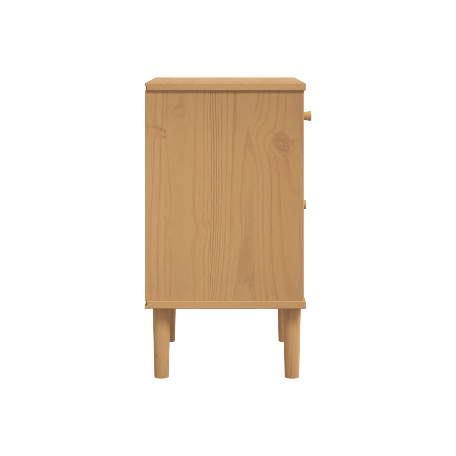 Armoire de chevet NAJA ROTIN Look brun 40x35 x 65 cm pin massif