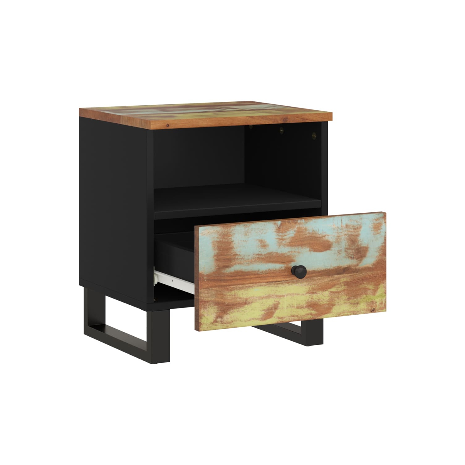 vidaXL Bedside Cabinets 2 pcs Solid Wood Reclaimed&Engineered Wood