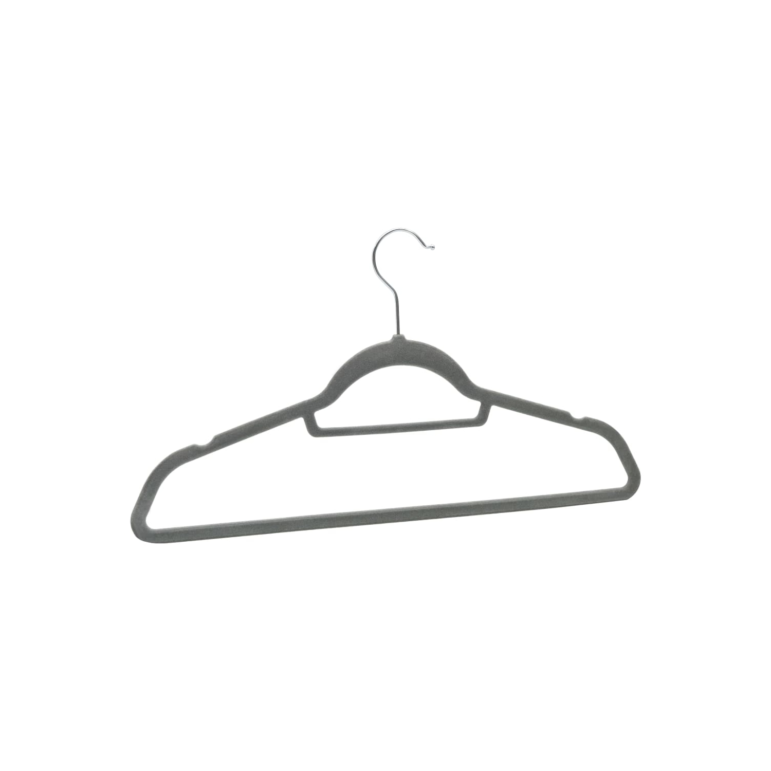 vidaXL 100 pcs Clothes Hanger Set Anti-slip Grey Velvet