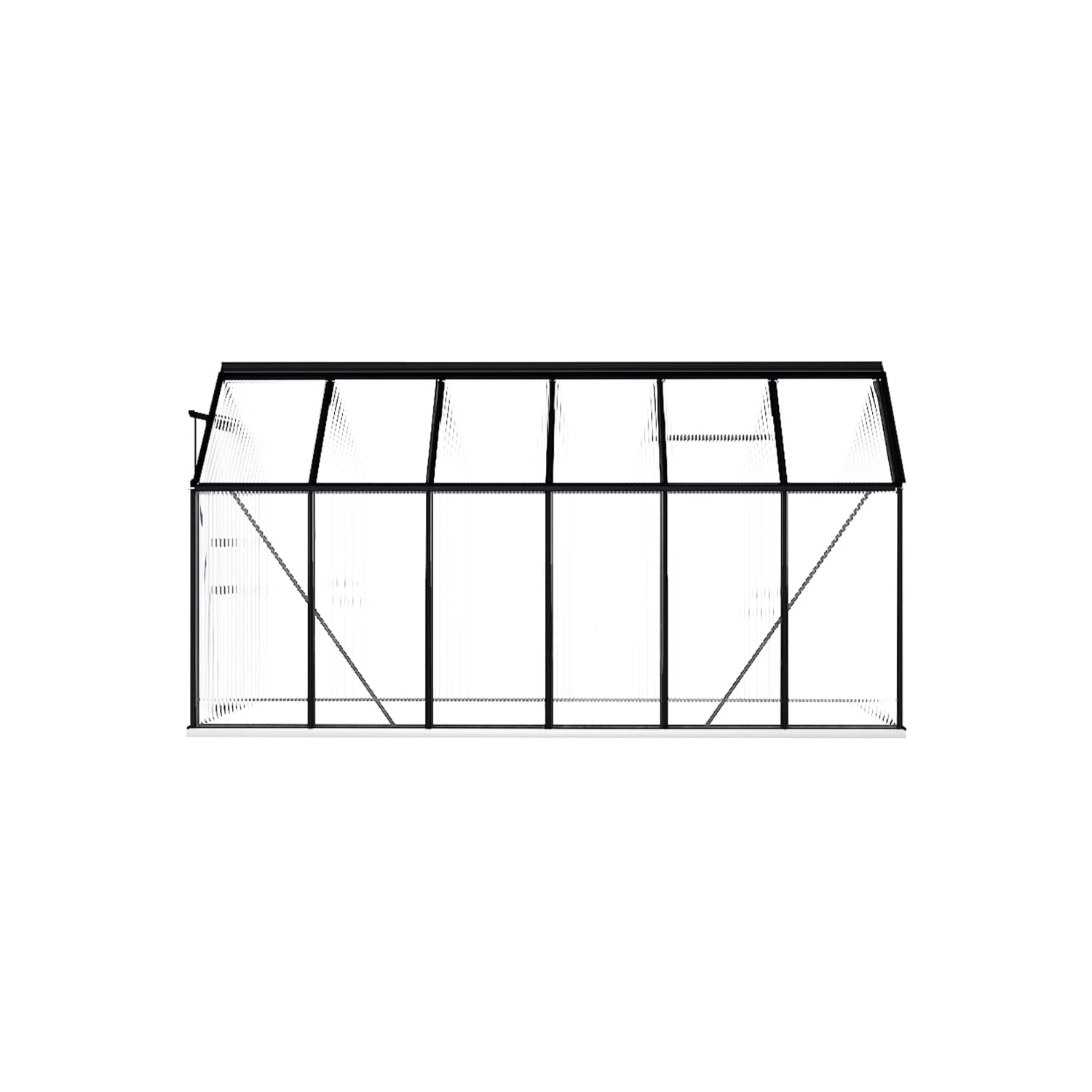 vidaXL Greenhouse with Base Frame Anthracite Aluminium 7.03 m²