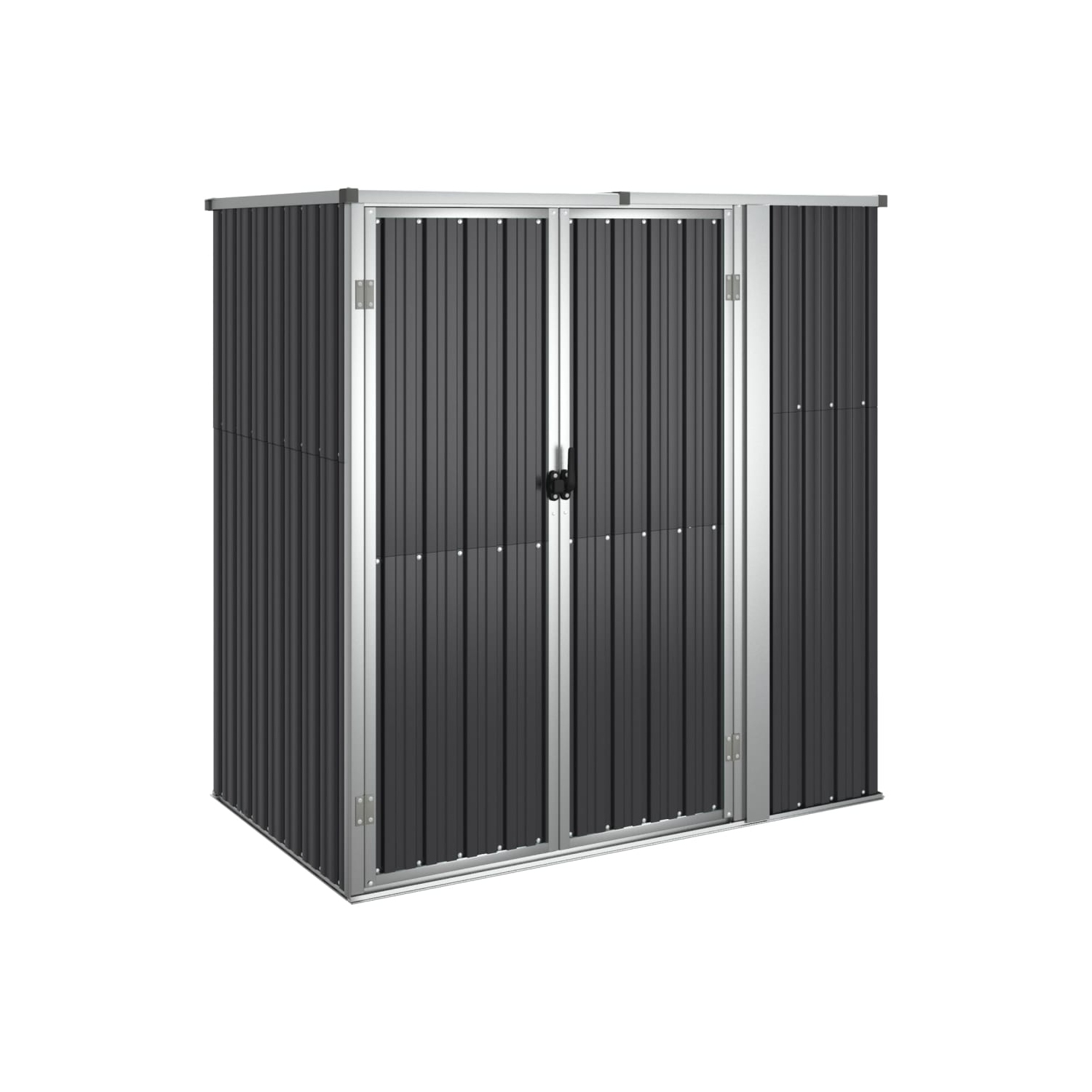 vidaXL Garden Tool Shed Anthracite 161x89x161 cm Galvanised Steel