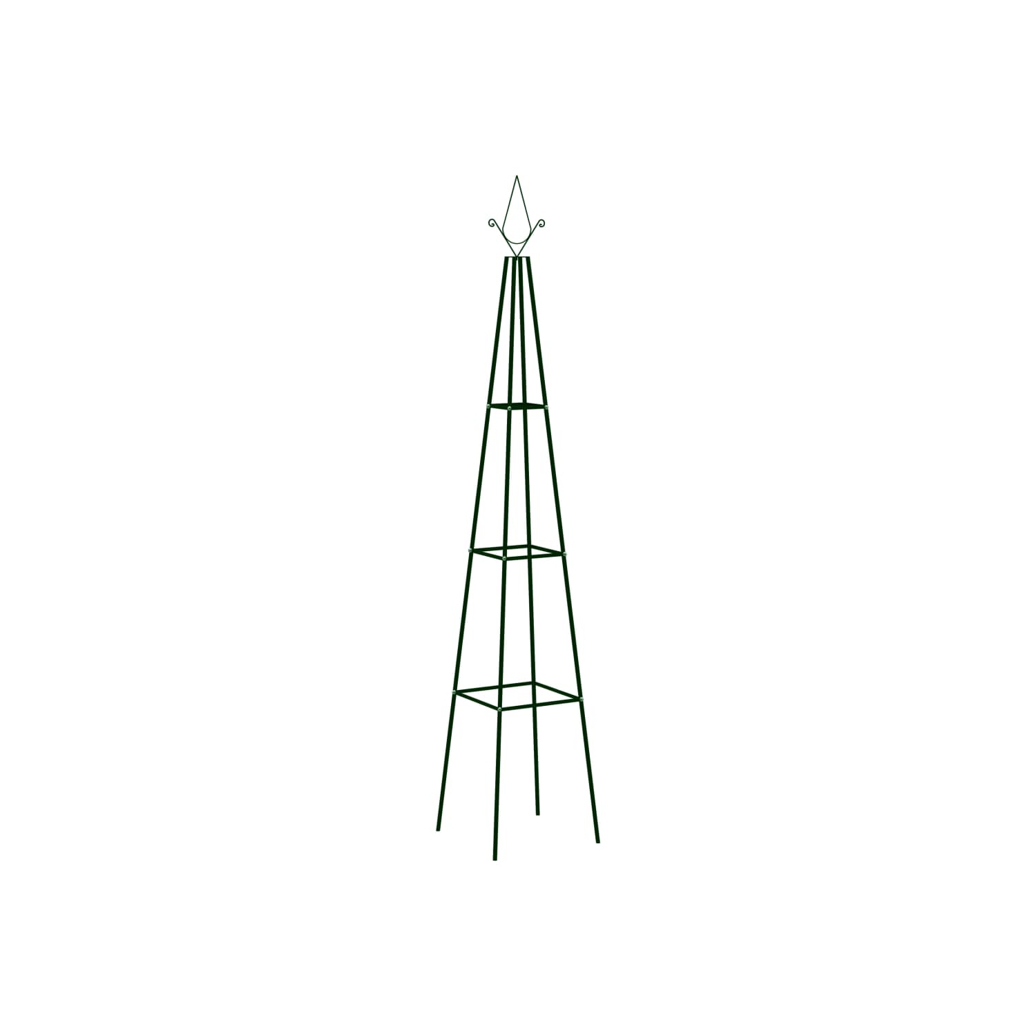 Supports de plantes grimpantes pour le jardin vidaXL, 2 pièces, vert foncé, 35 x 35 x 35 po, fer 195&nbsp;cm