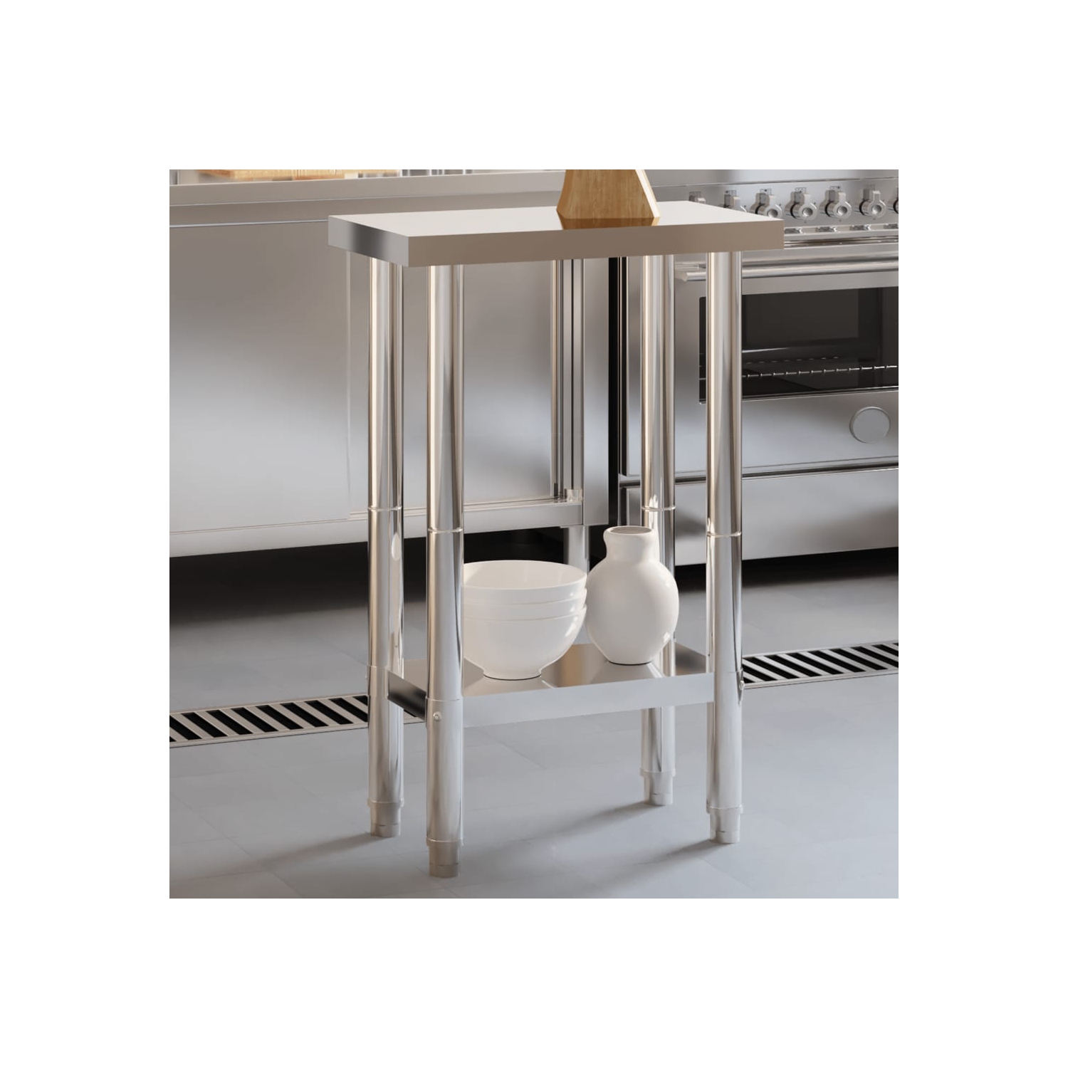 vidaXL Kitchen Work Table 55x55x85 cm Stainless Steel