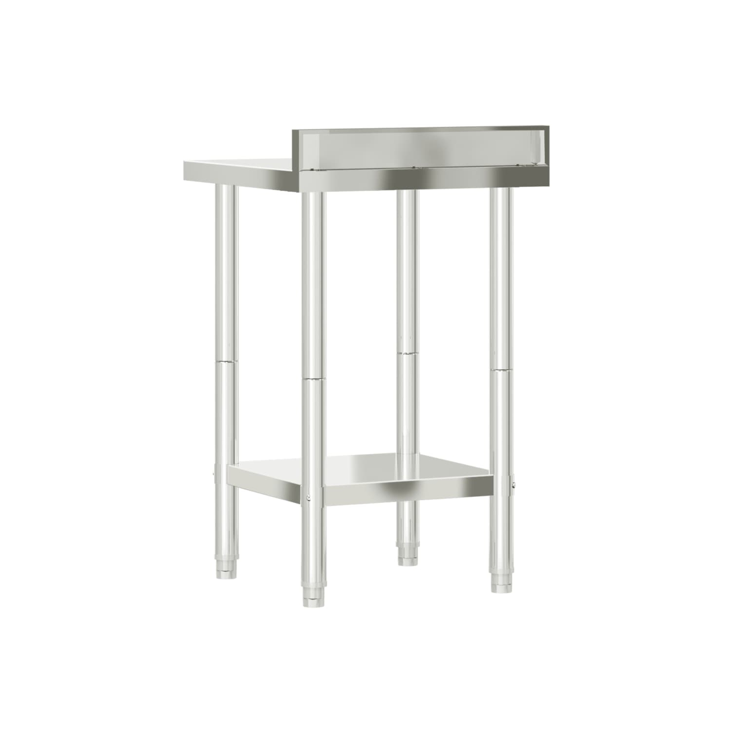 vidaXL Kitchen Work Table with Backsplash 55x55x93 cm Stainless Steel