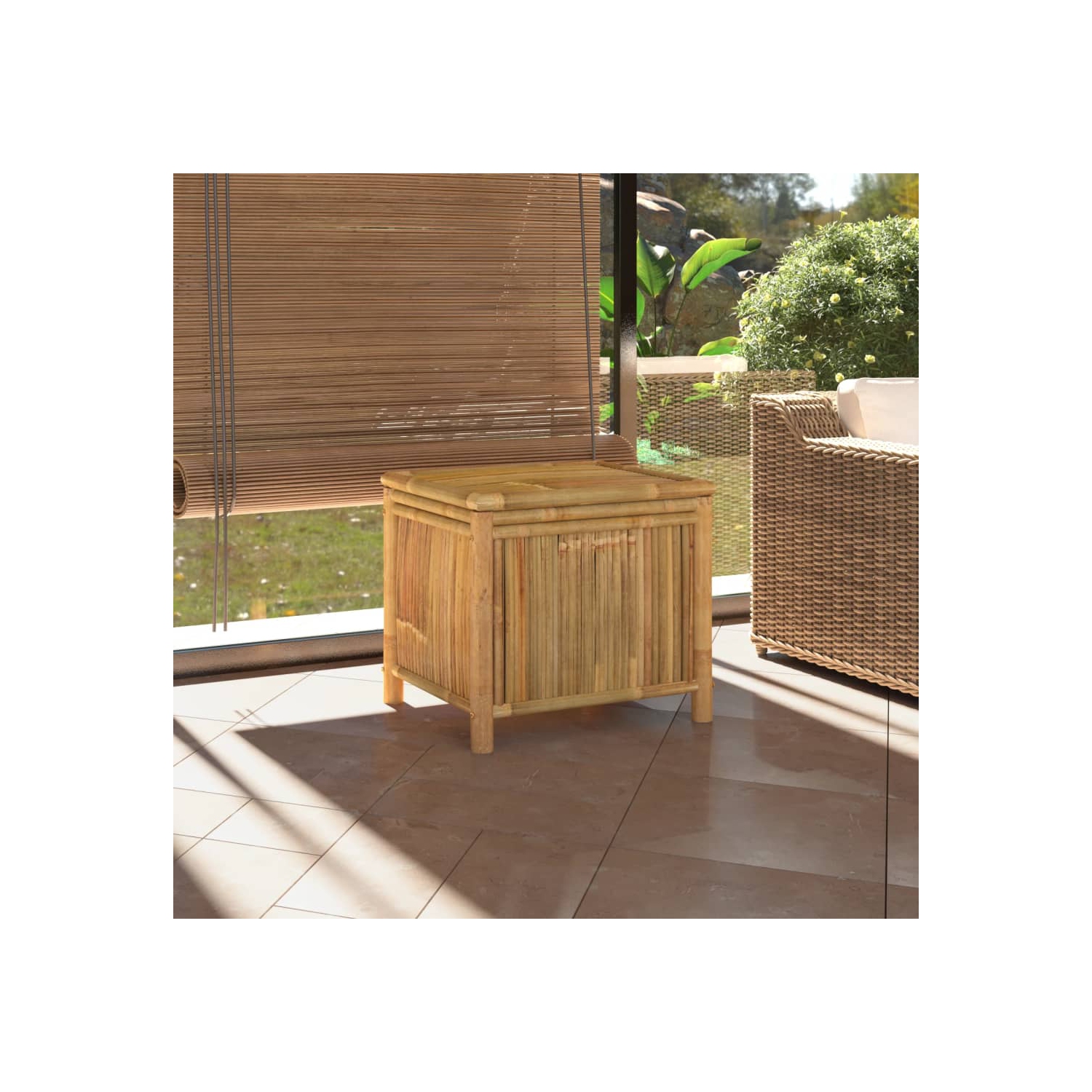 vidaXL Garden Storage Box 60x52x55cm Bamboo