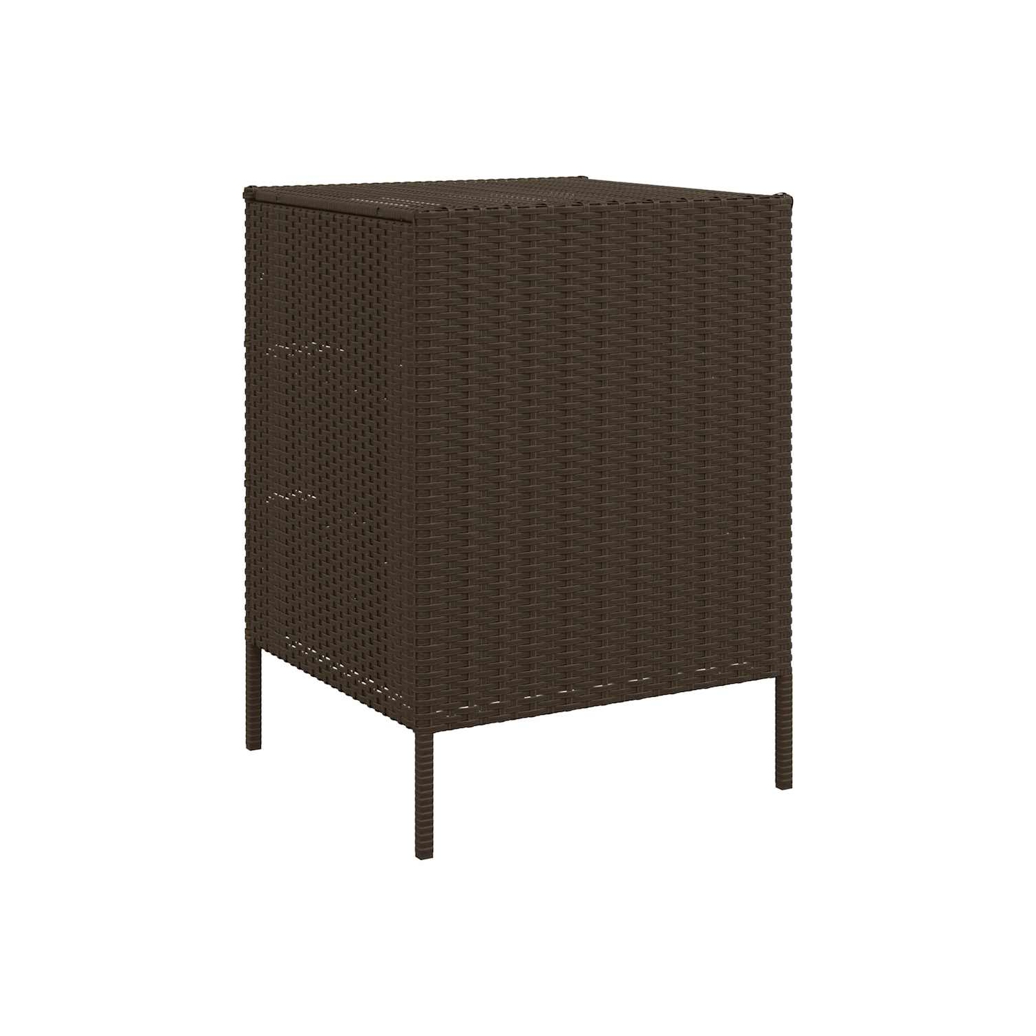 vidaXL Garden Storage Cabinet Brown 55x59x80 cm Poly Rattan