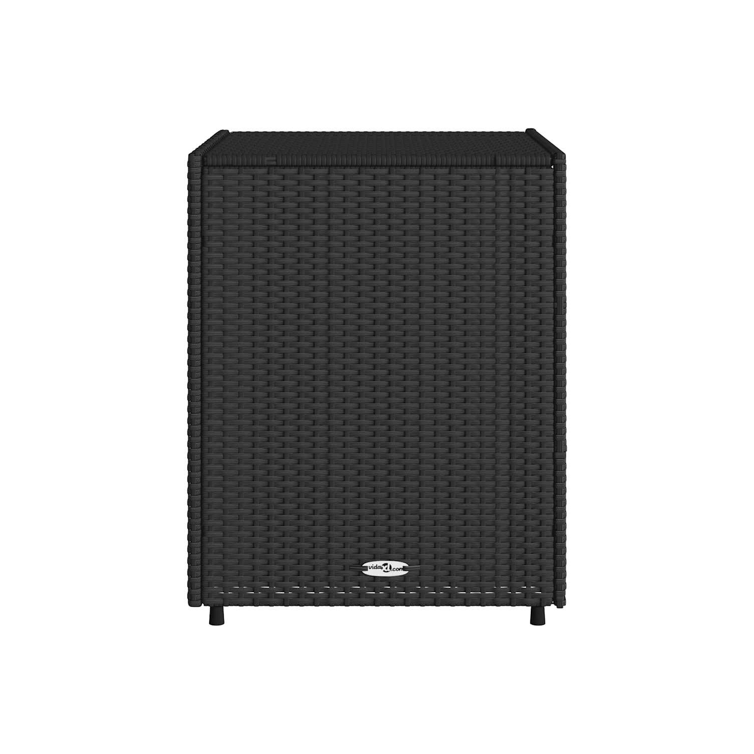 vidaXL Garden Storage Cabinet Black 55x59x69 cm Poly Rattan