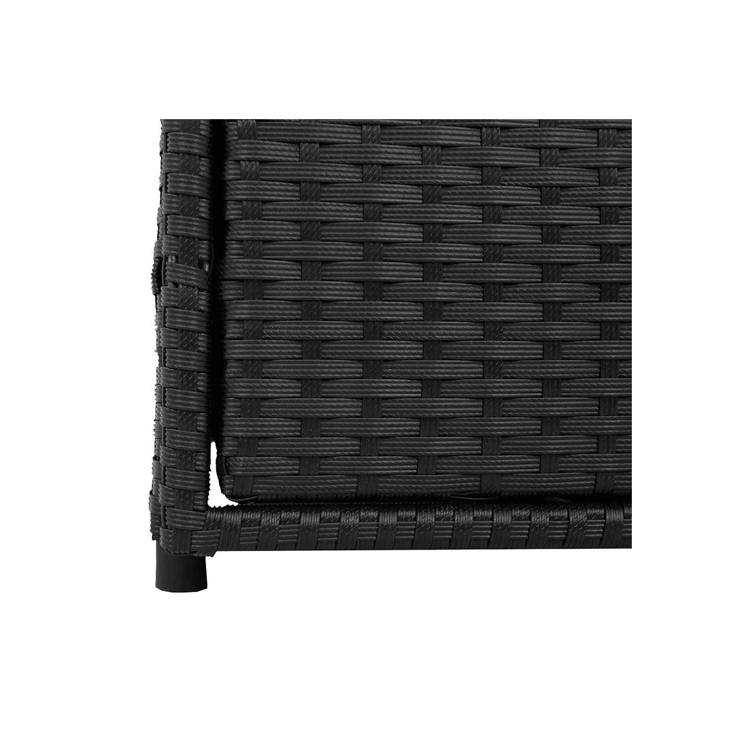 vidaXL Garden Storage Cabinet Black 55x59x69 cm Poly Rattan