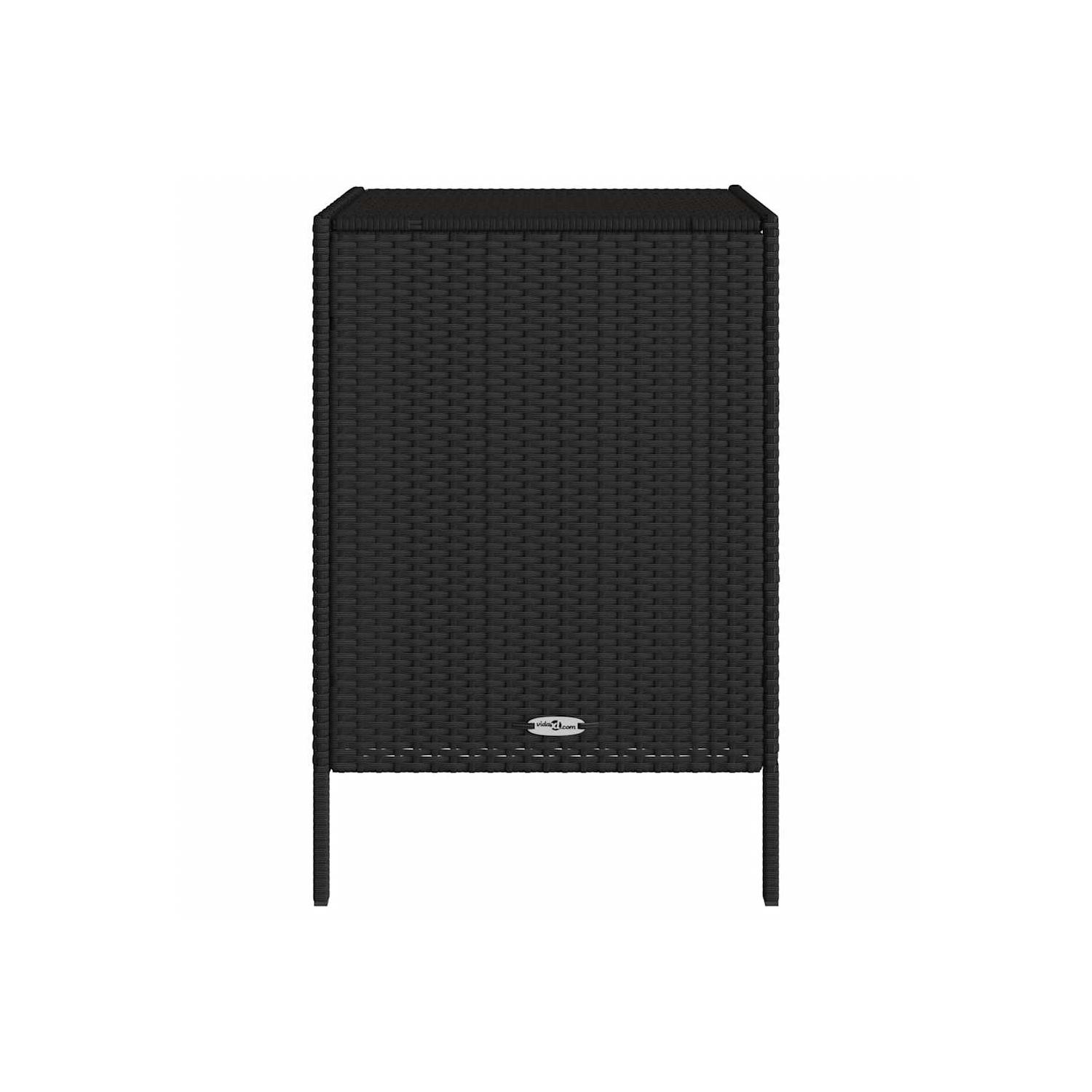 vidaXL Garden Storage Cabinet Black 55x59x80 cm Poly Rattan