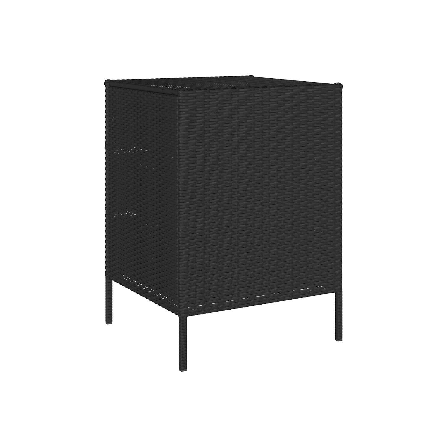 vidaXL Garden Storage Cabinet Black 55x59x80 cm Poly Rattan