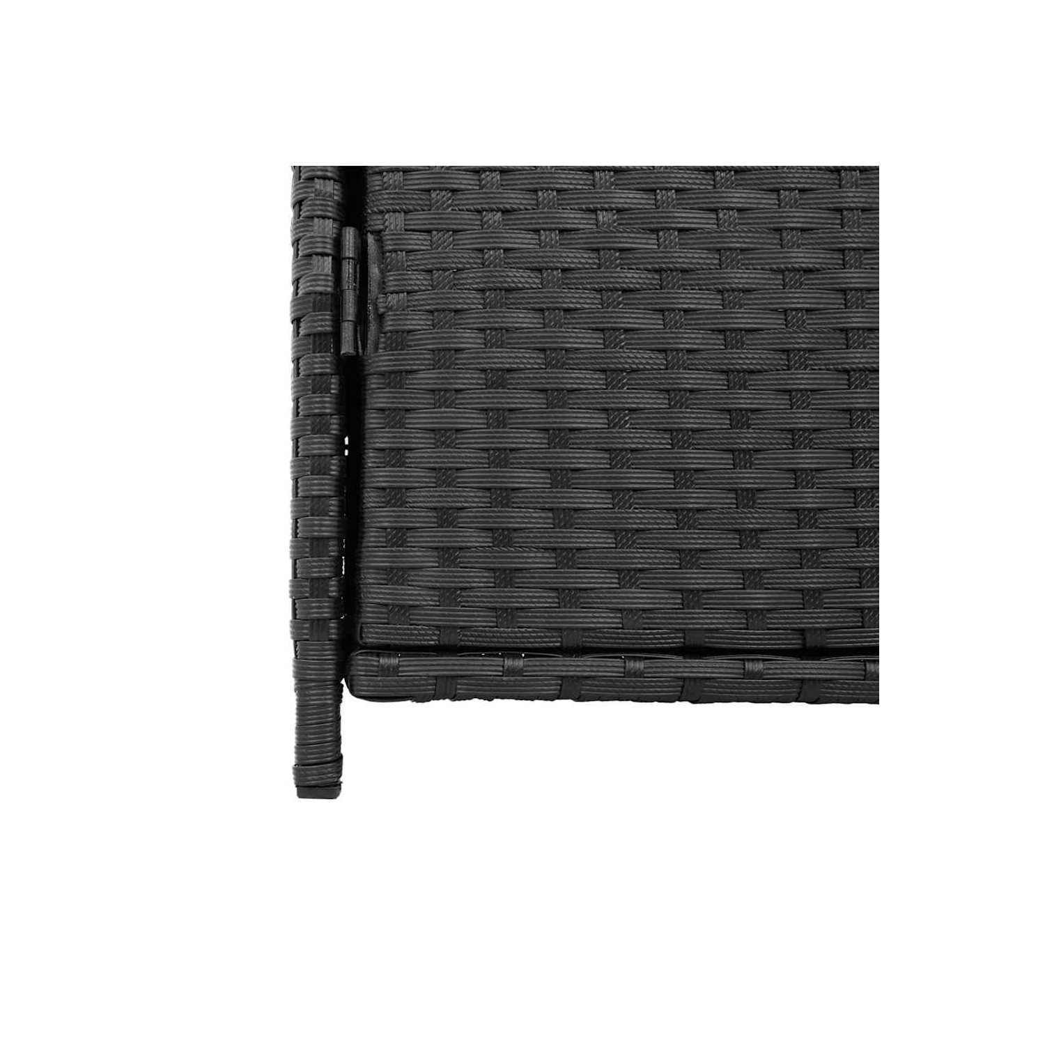 vidaXL Garden Storage Cabinet Black 55x59x80 cm Poly Rattan