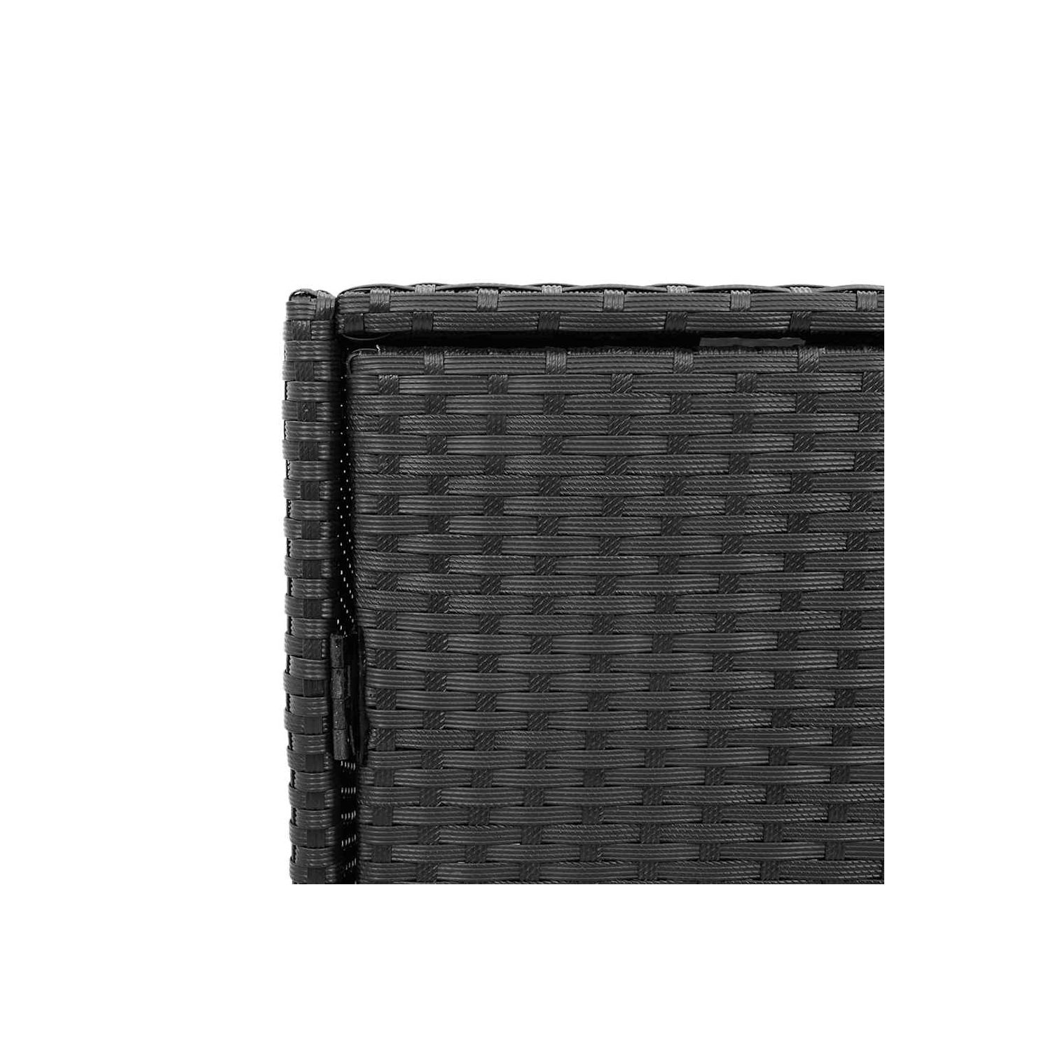 vidaXL Garden Storage Cabinet Black 55x59x80 cm Poly Rattan