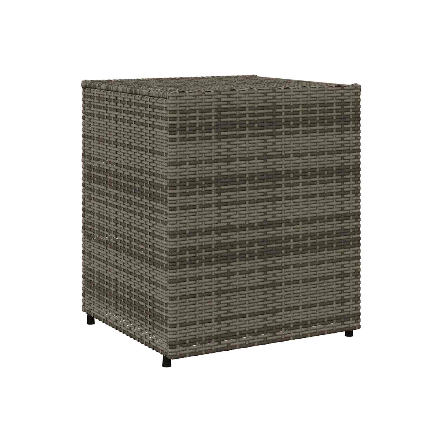 vidaXL Garden Storage Cabinet Grey 55x59x69 cm Poly Rattan