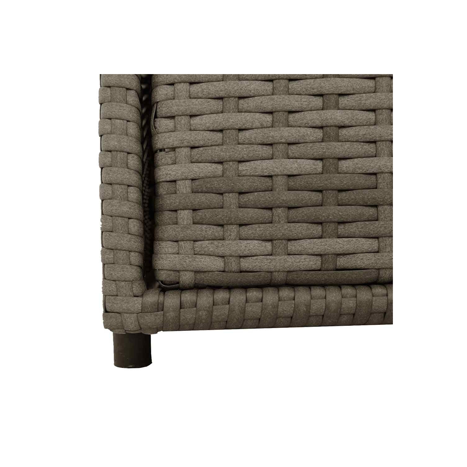 vidaXL Garden Storage Cabinet Grey 55x59x69 cm Poly Rattan