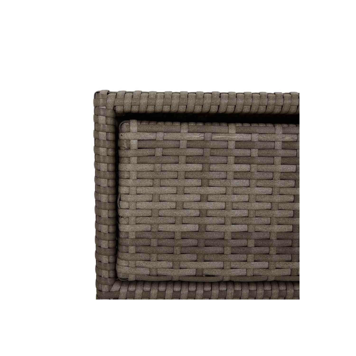 vidaXL Garden Storage Cabinet Grey 55x59x69 cm Poly Rattan