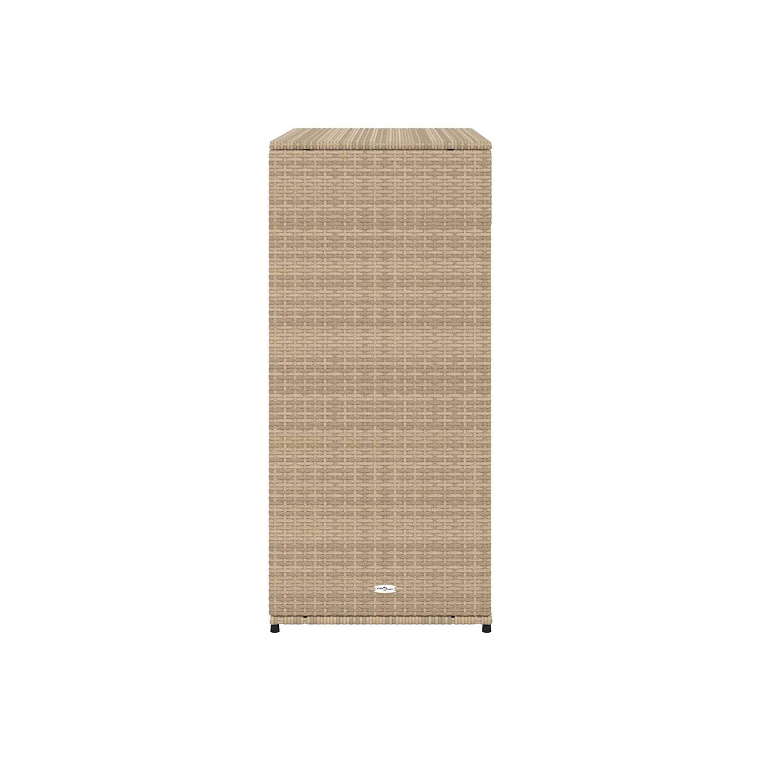 vidaXL Garden Storage Cabinet Beige 105x55x113 cm Poly Rattan