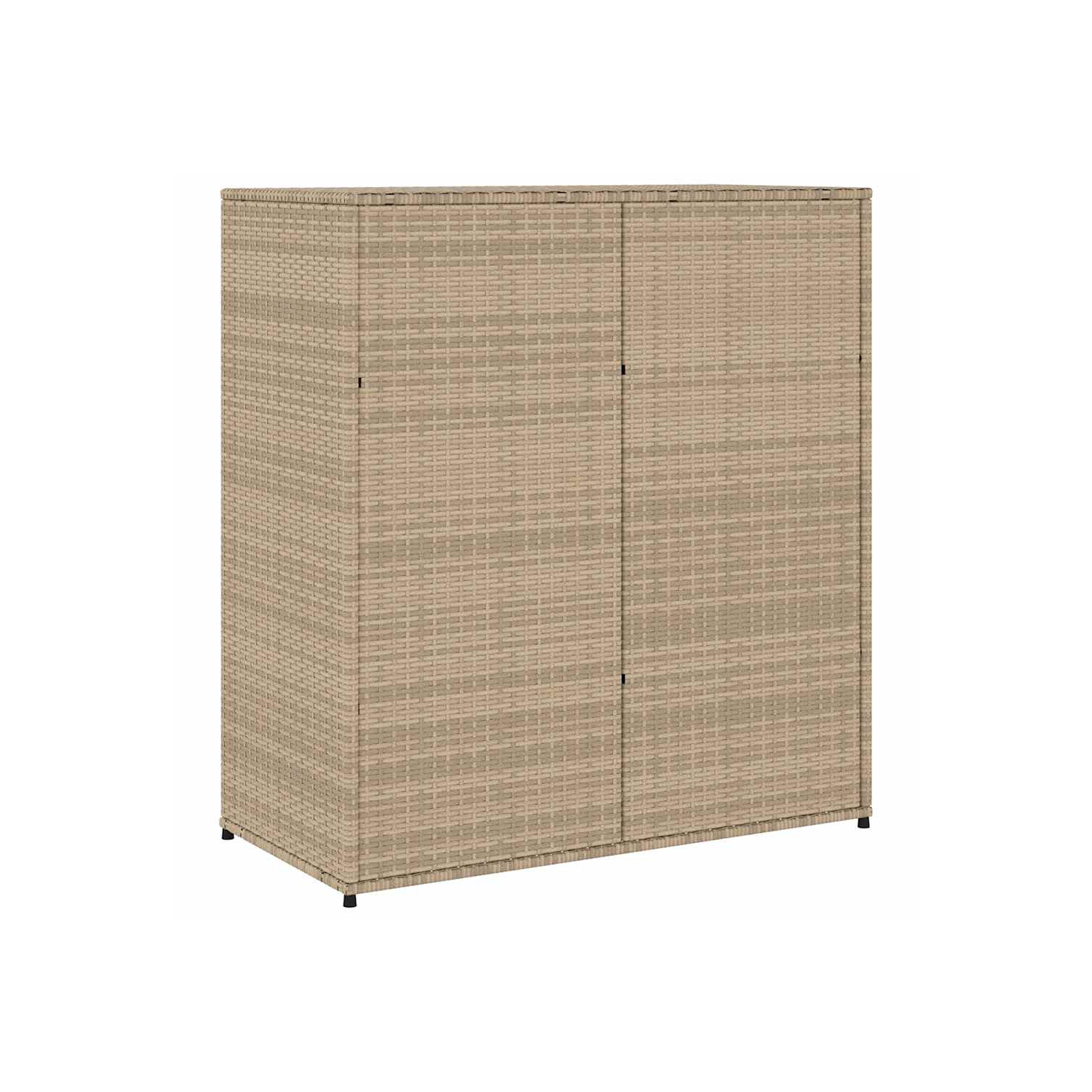 vidaXL Garden Storage Cabinet Beige 105x55x113 cm Poly Rattan