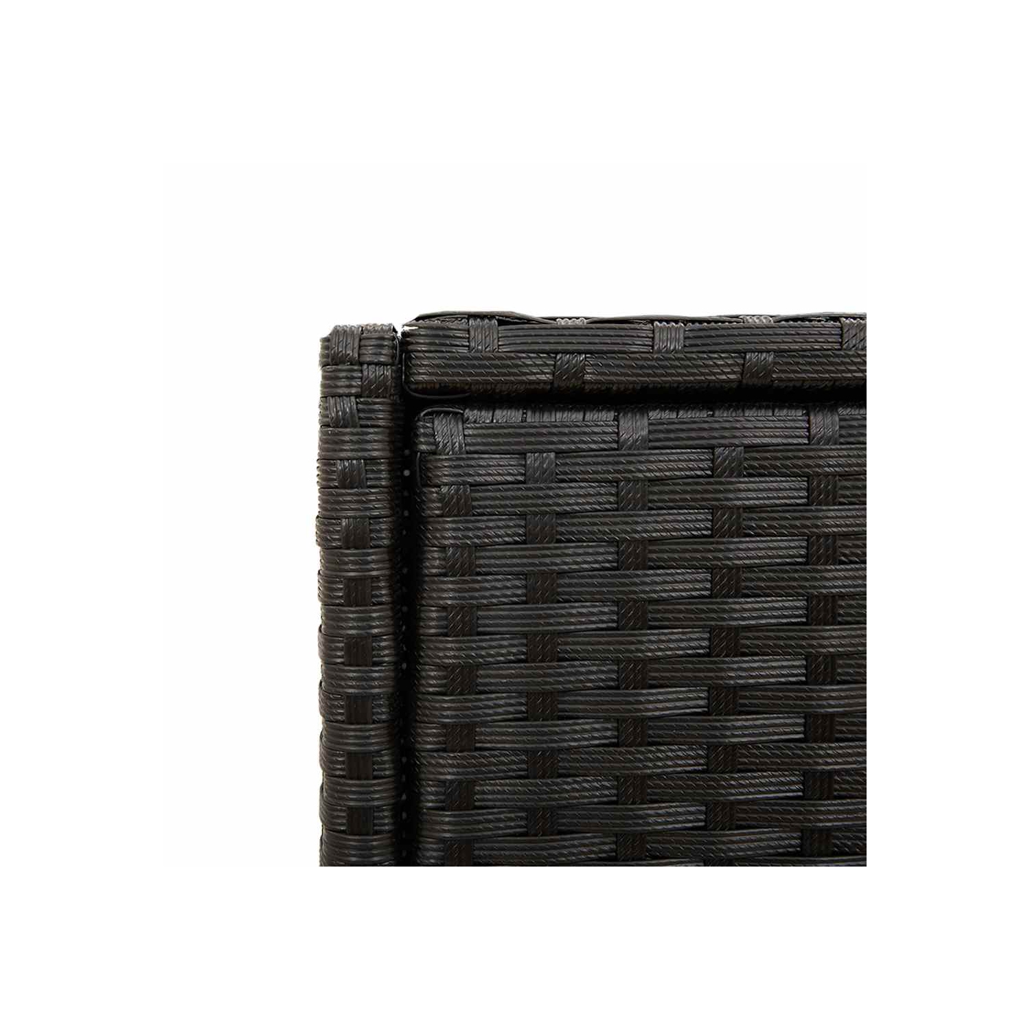 vidaXL Garden Storage Cabinet Black 55x55x111 cm Poly Rattan
