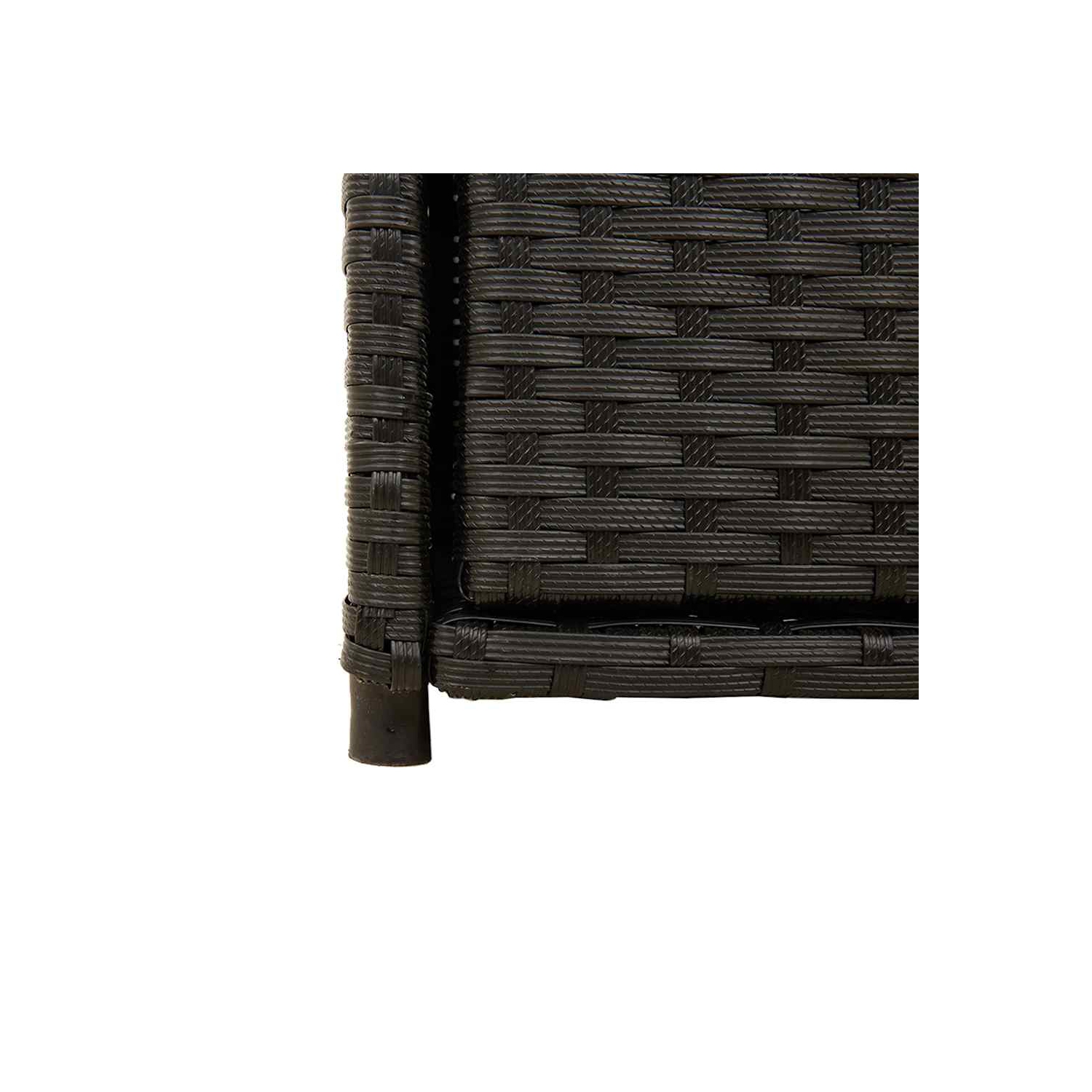 vidaXL Garden Storage Cabinet Black 55x55x111 cm Poly Rattan