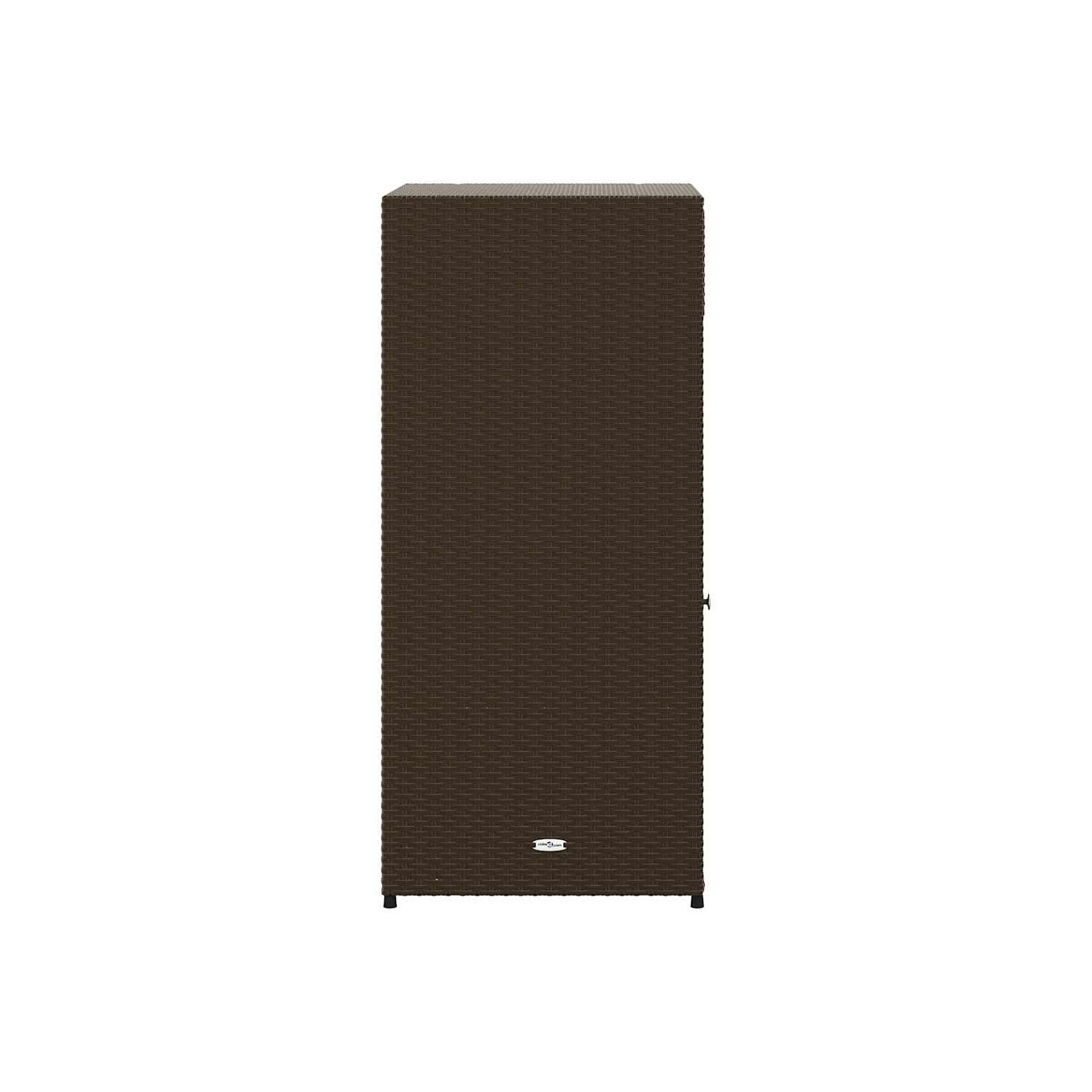 vidaXL Garden Storage Cabinet Brown 55x55x111 cm Poly Rattan