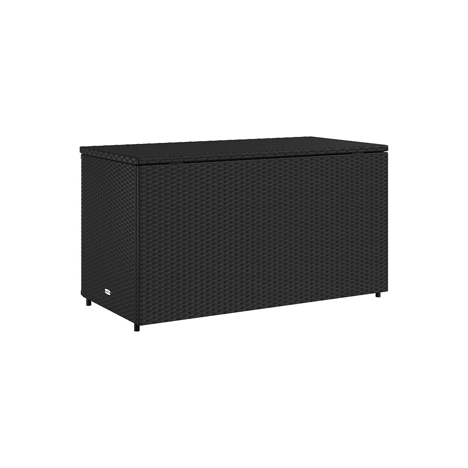 vidaXL Garden Storage Cabinet Black 110x55x60.5 cm Poly Rattan