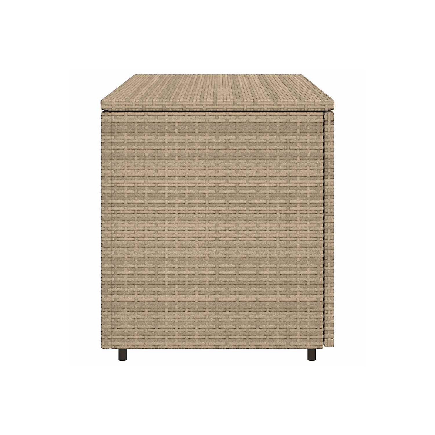 vidaXL Garden Storage Cabinet Beige 110x55x60.5 cm Poly Rattan