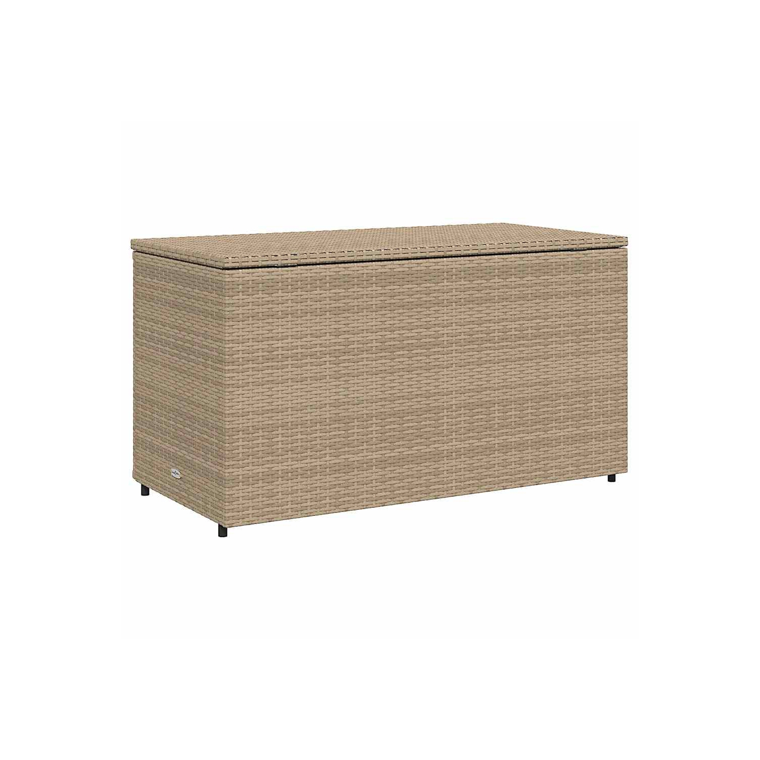 vidaXL Garden Storage Cabinet Beige 110x55x60.5 cm Poly Rattan