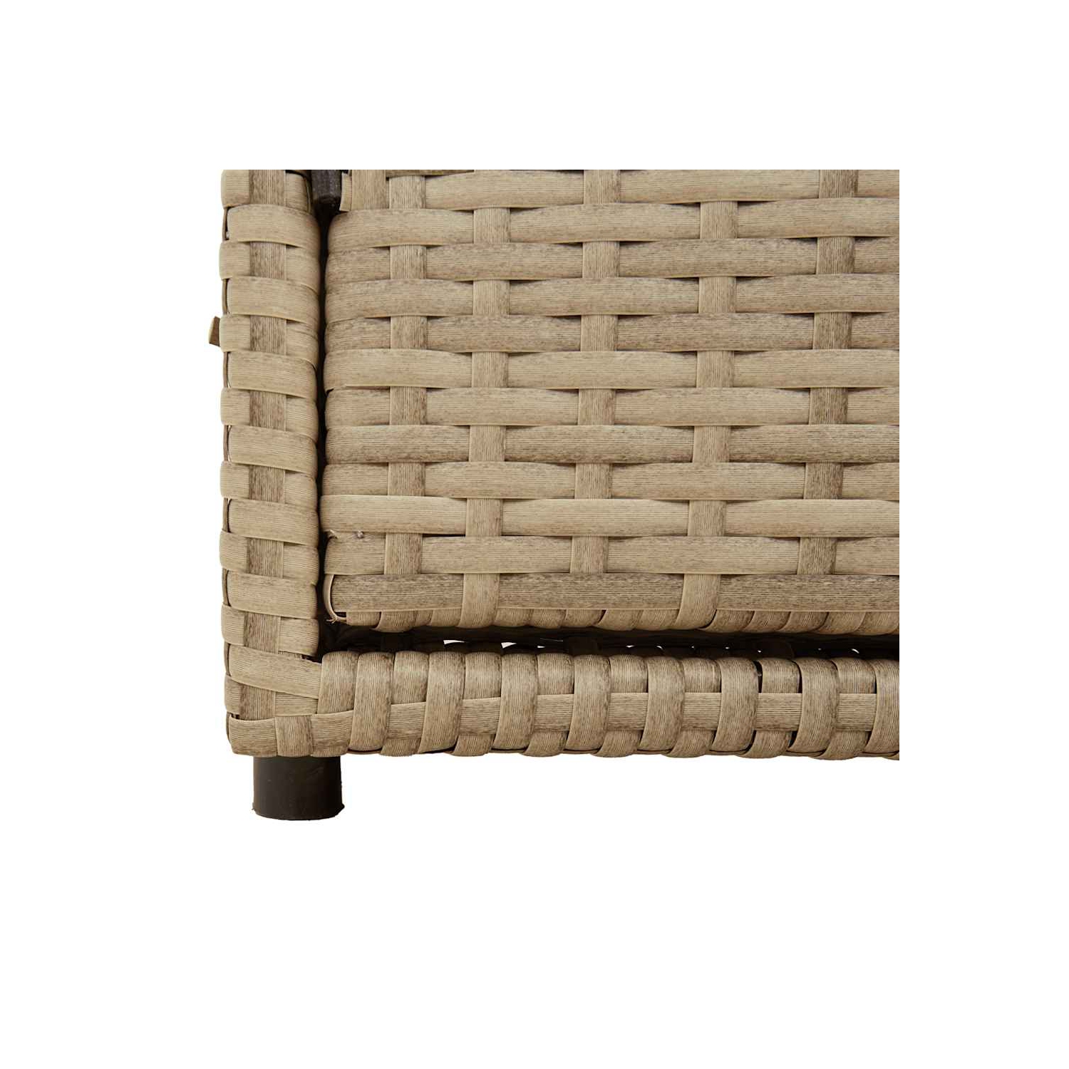 vidaXL Garden Storage Cabinet Beige 110x55x60.5 cm Poly Rattan