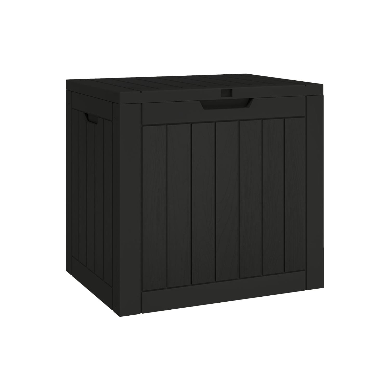vidaXL Garden Storage Box Black 55.5x43x53 cm Polypropylene