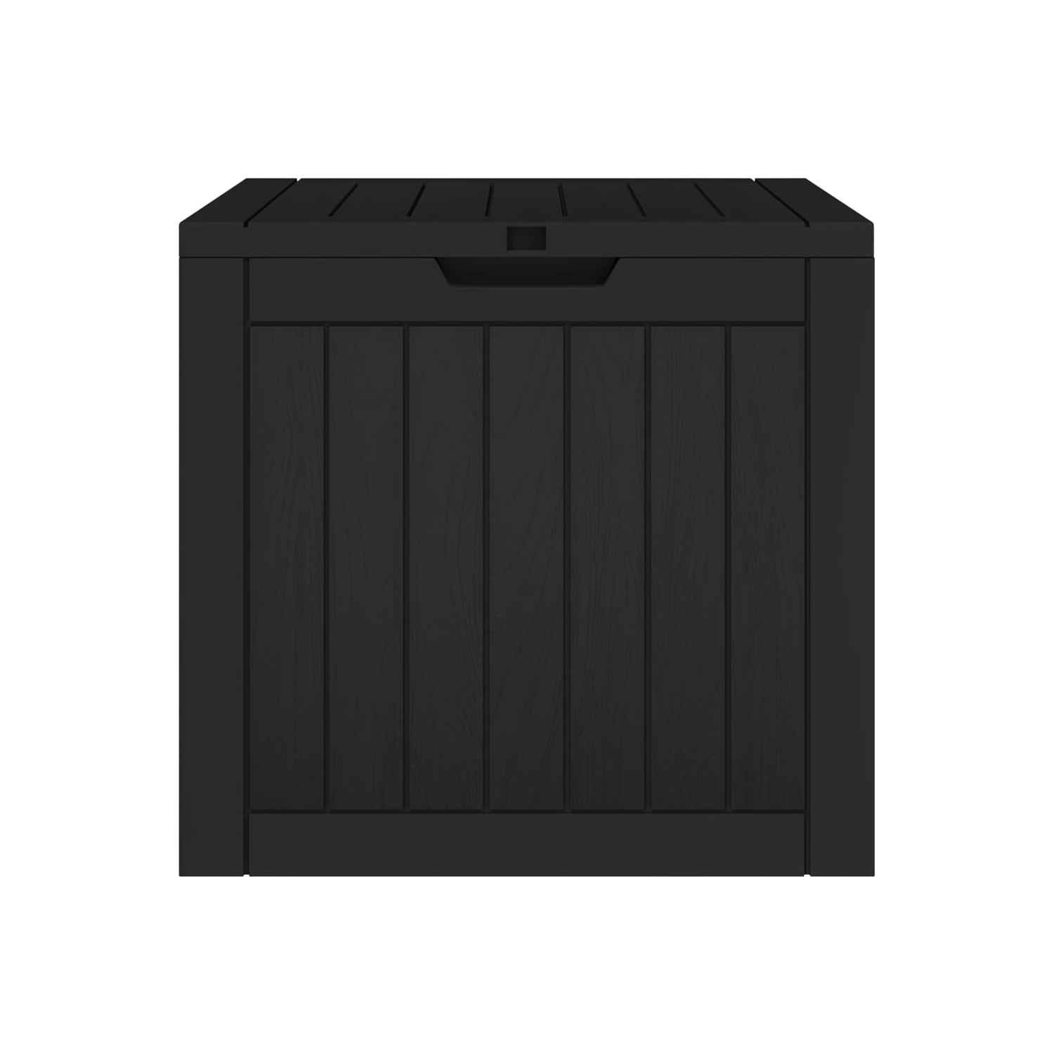vidaXL Garden Storage Box Black 55.5x43x53 cm Polypropylene