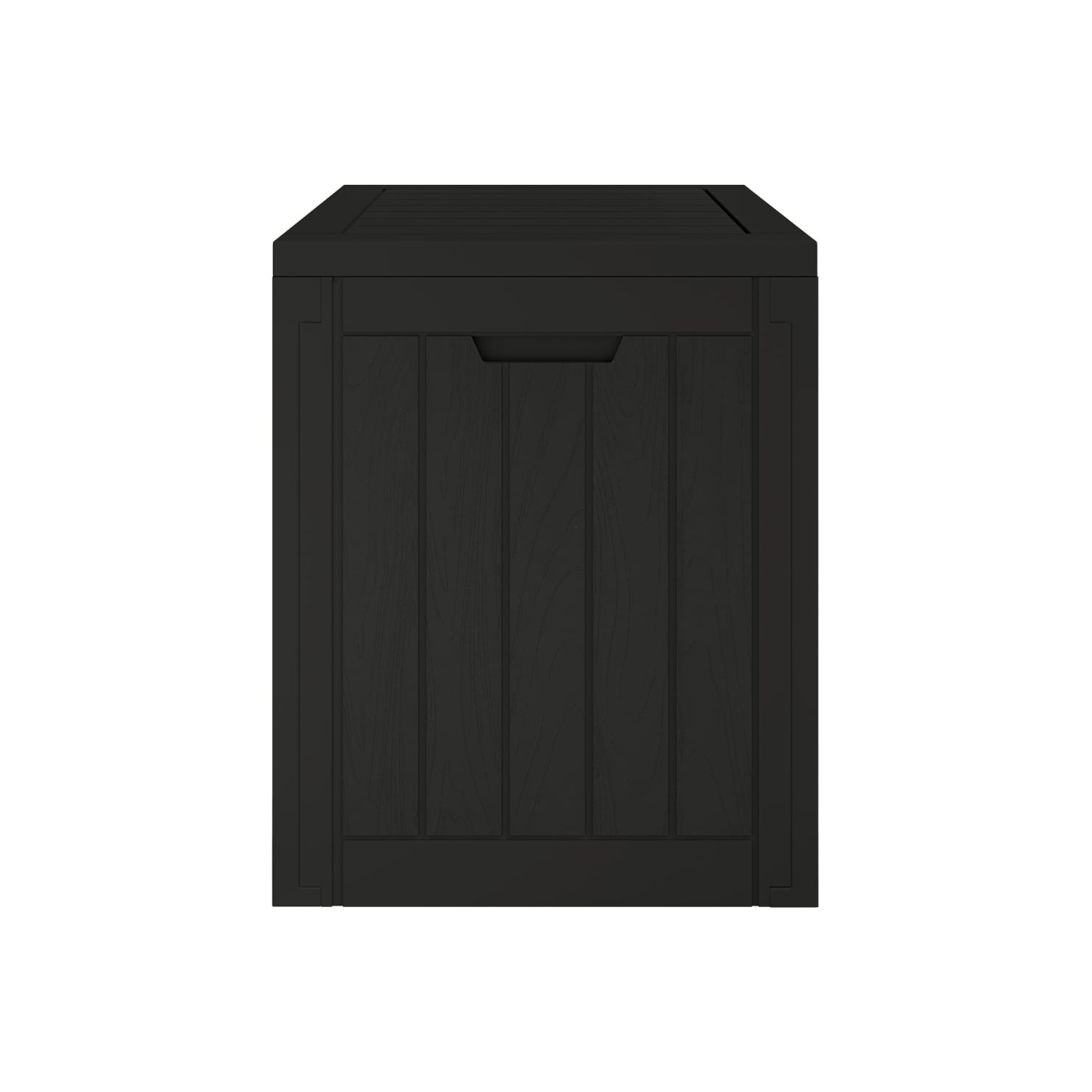 vidaXL Garden Storage Box Black 55.5x43x53 cm Polypropylene