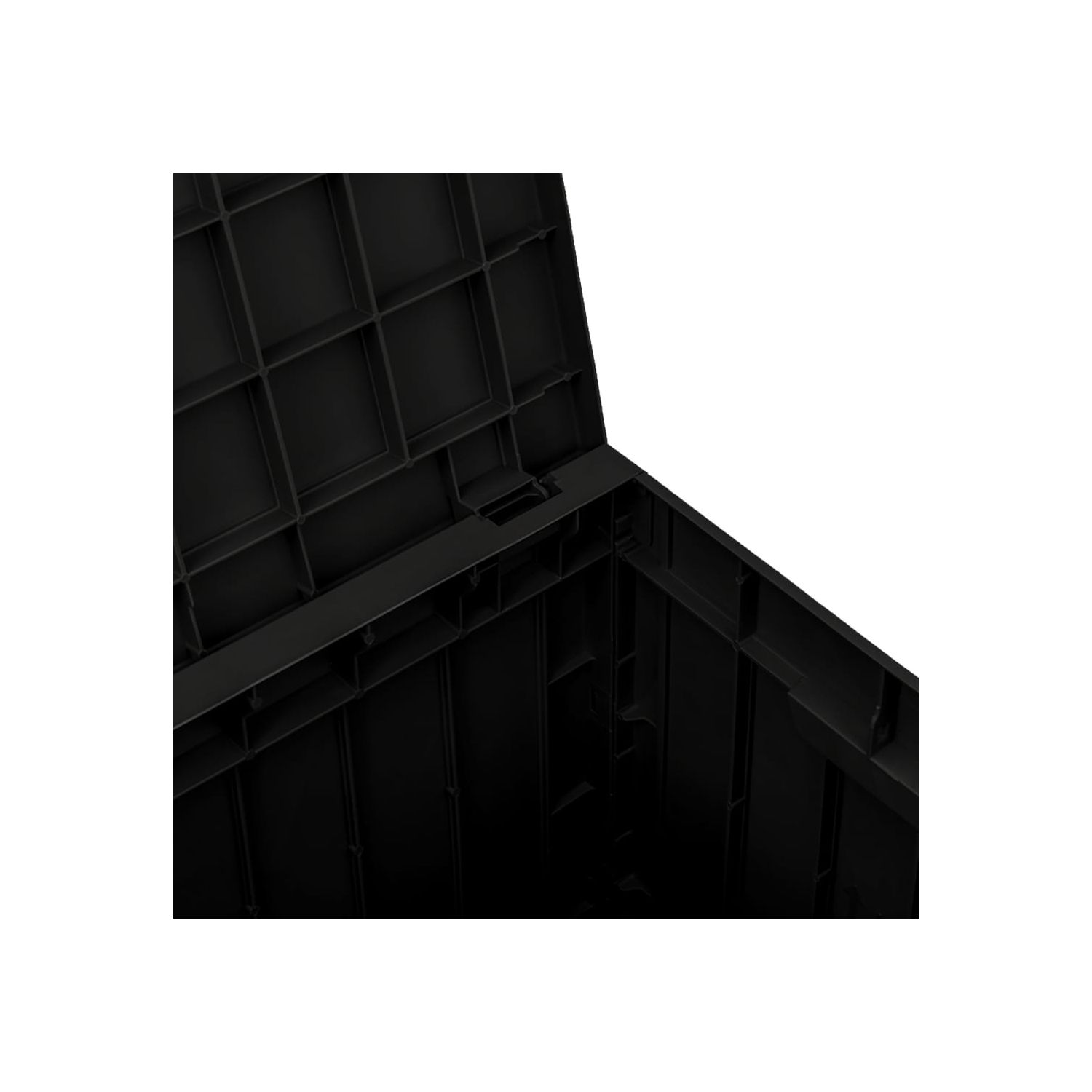 vidaXL Garden Storage Box Black 55.5x43x53 cm Polypropylene