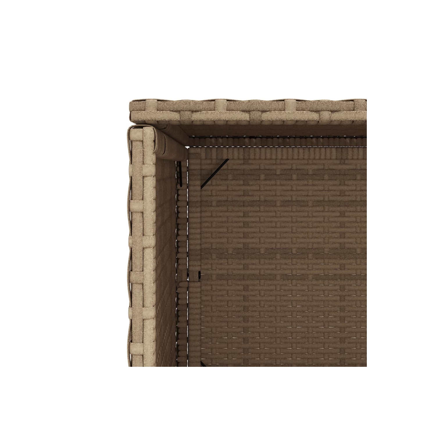 vidaXL Garden Storage Cabinet Beige 50x55x115 cm Poly Rattan