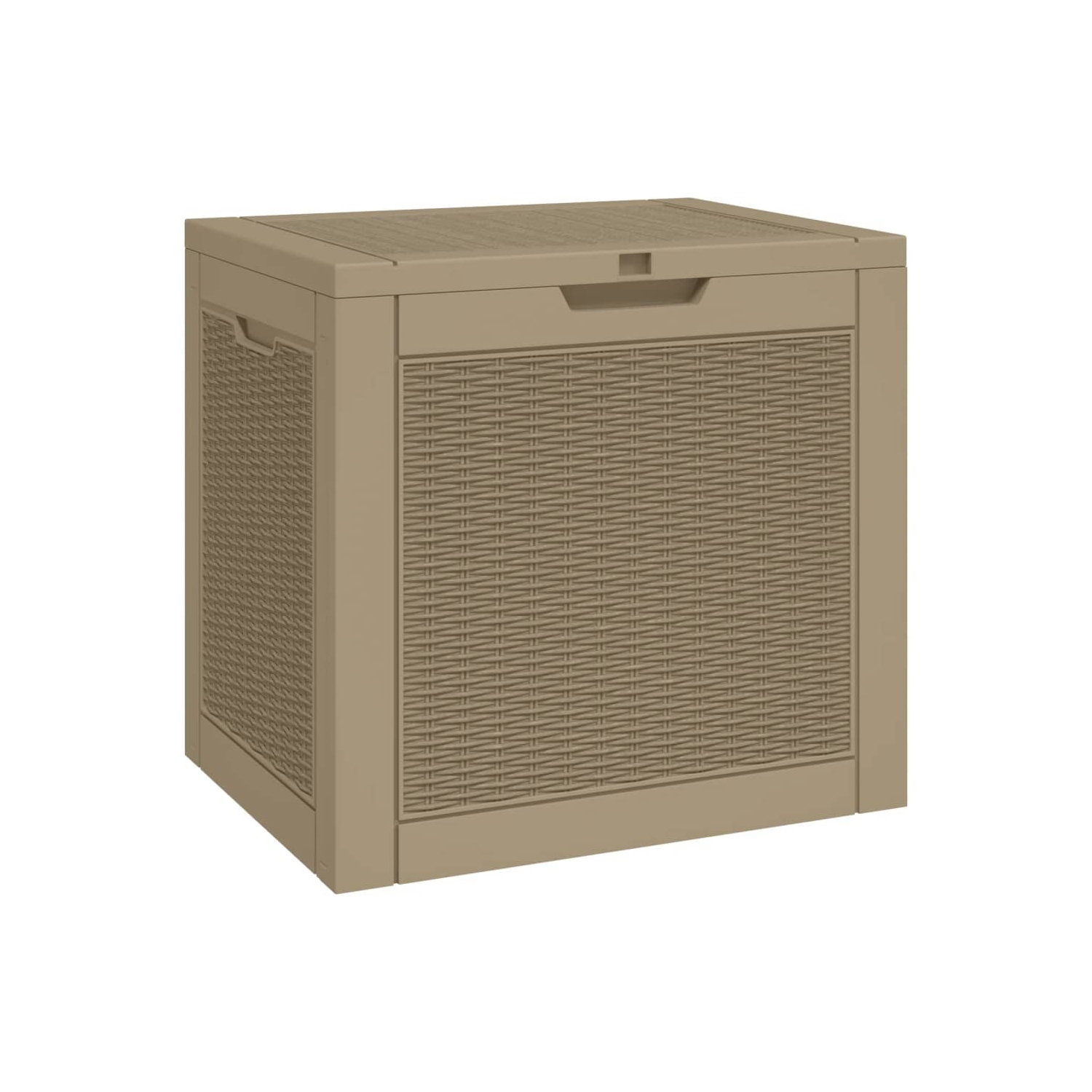 vidaXL Garden Storage Box Light Brown 55.5x43x53 cm Polypropylene