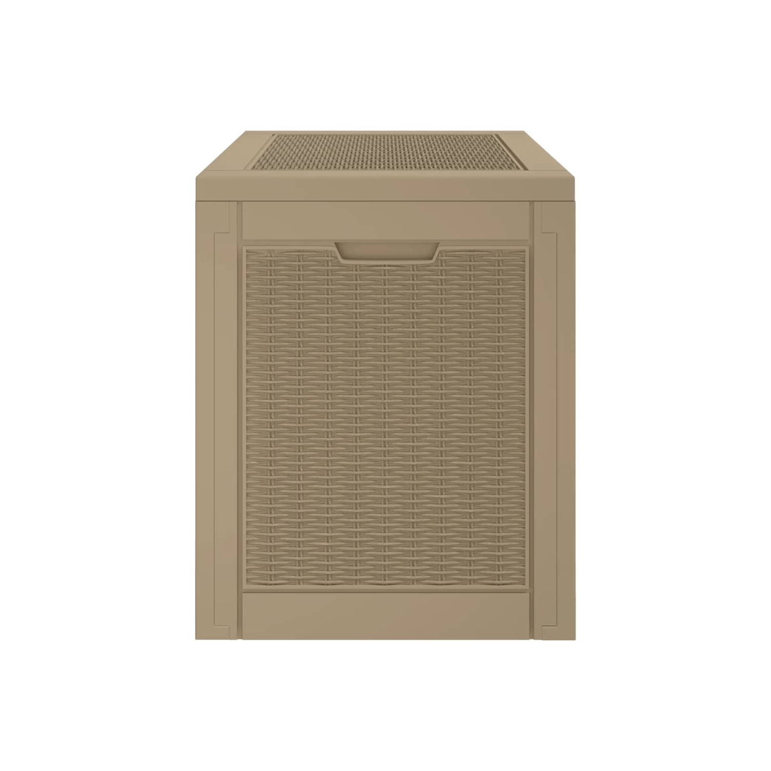 vidaXL Garden Storage Box Light Brown 55.5x43x53 cm Polypropylene