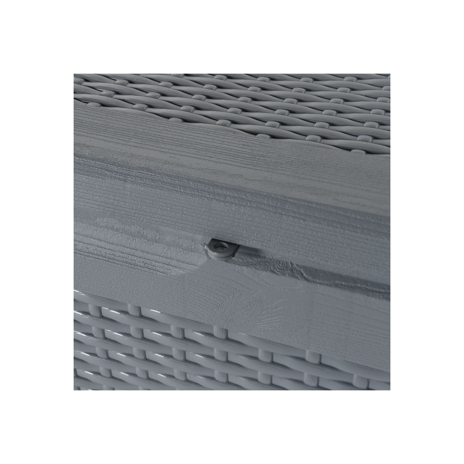 vidaXL Garden Storage Box Grey PP Rattan 180 L