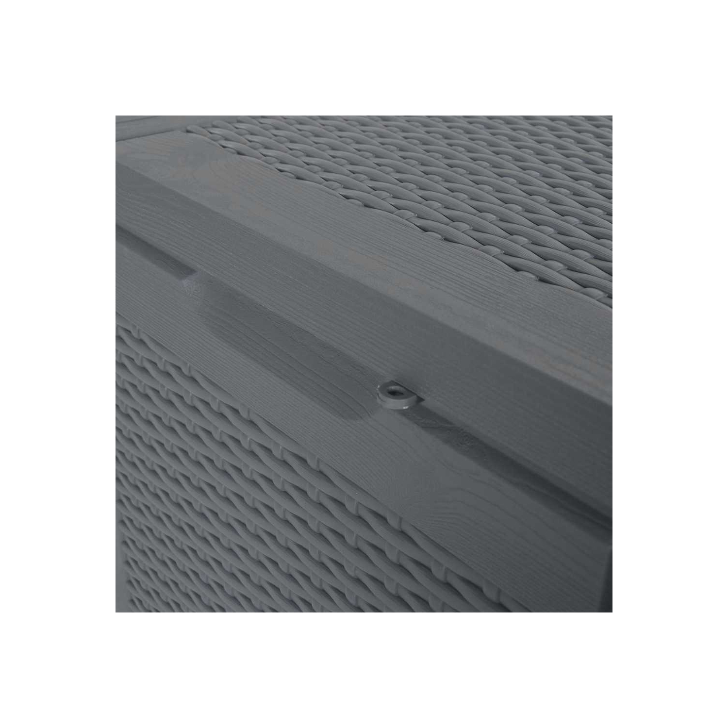 vidaXL Garden Storage Box Grey PP Rattan 90 L