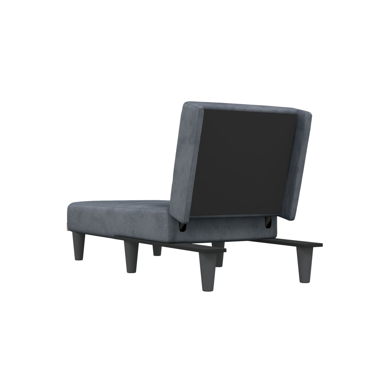 vidaXL Chaise Longue Dark Grey Velvet