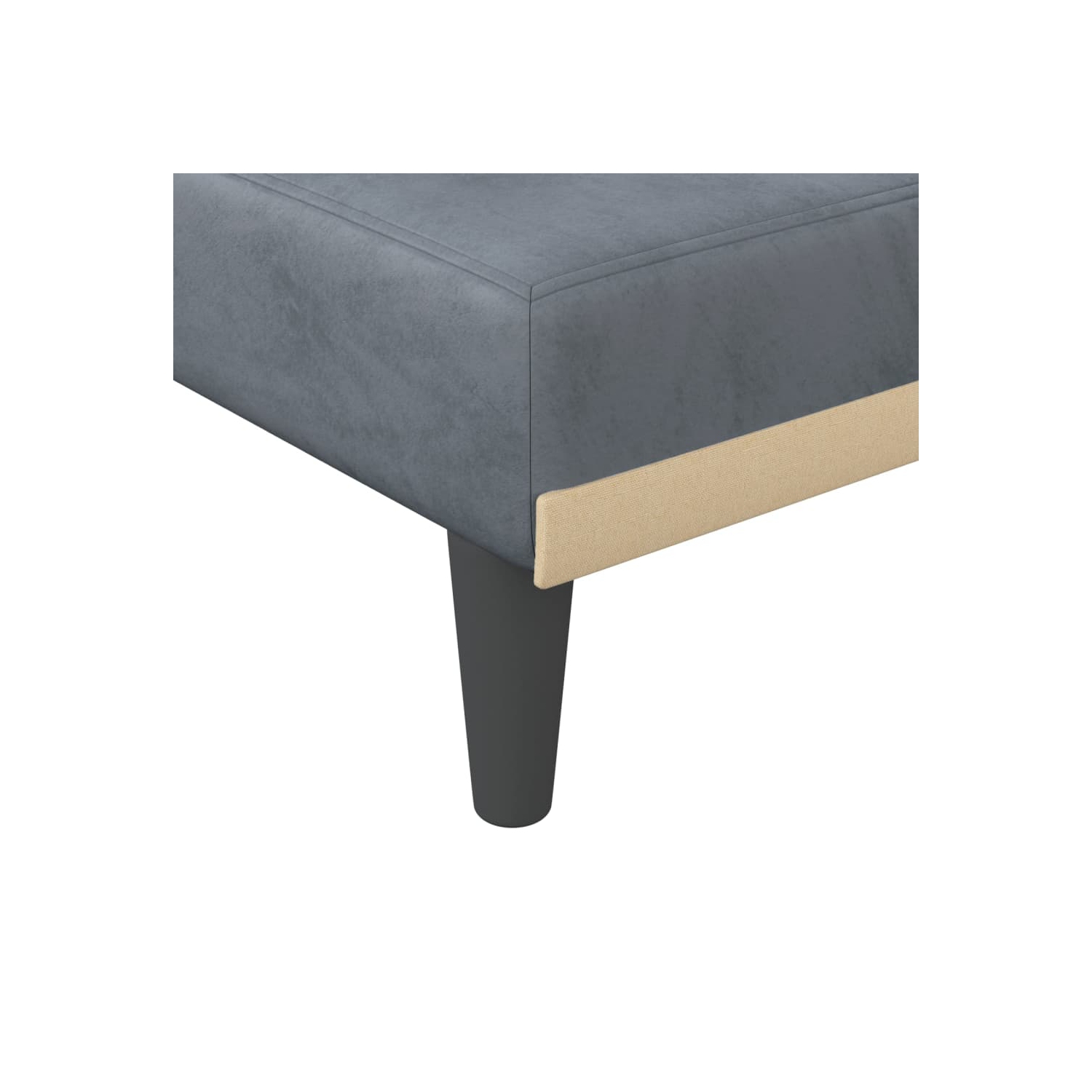 vidaXL Chaise Longue Dark Grey Velvet