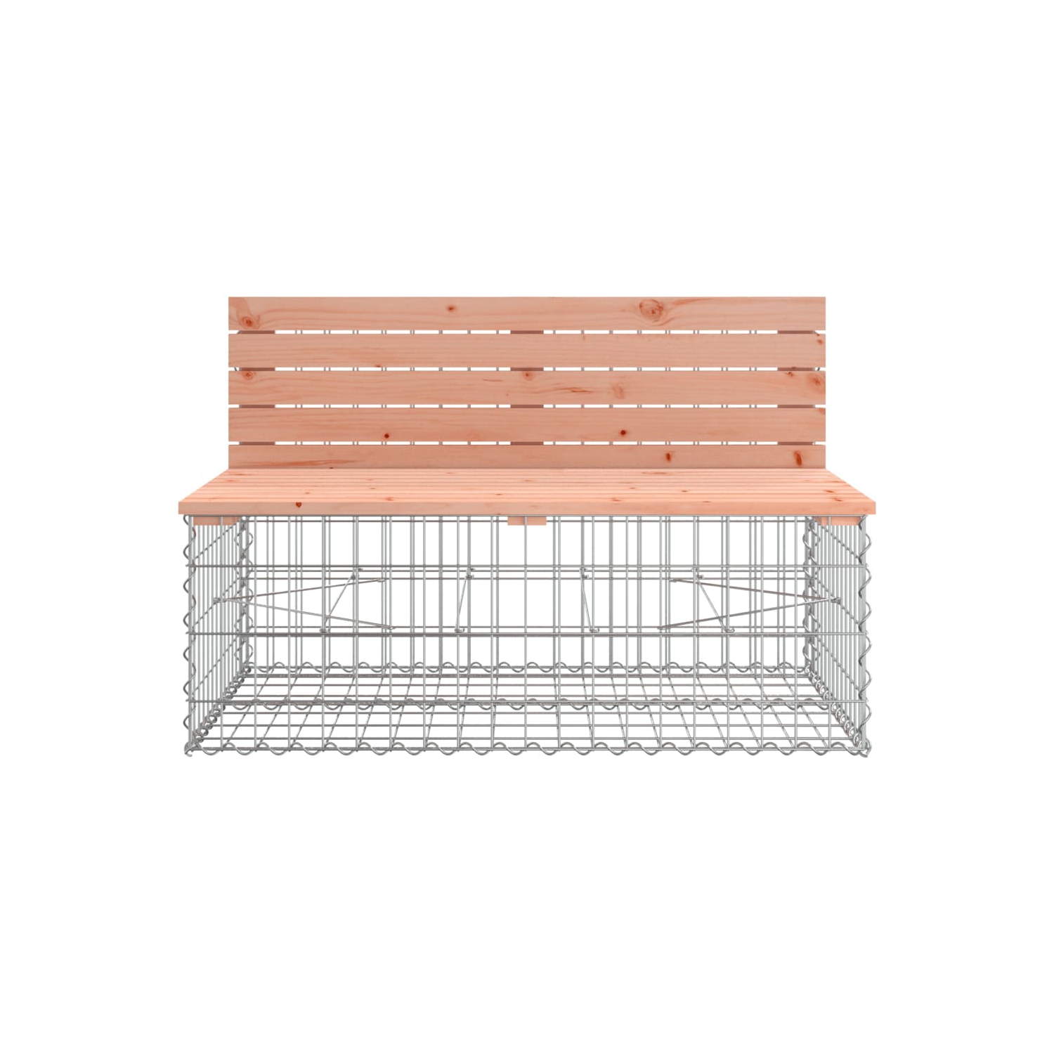 vidaXL Garden Bench Gabion Design 347x71x65.5 cm Solid Wood Douglas
