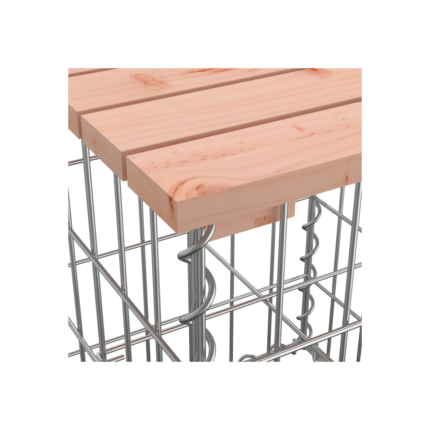 vidaXL Garden Bench Gabion Design 347x71x65.5 cm Solid Wood Douglas