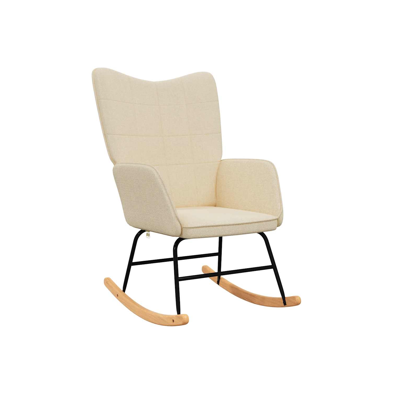 vidaXL Rocking Chair Cream Fabric