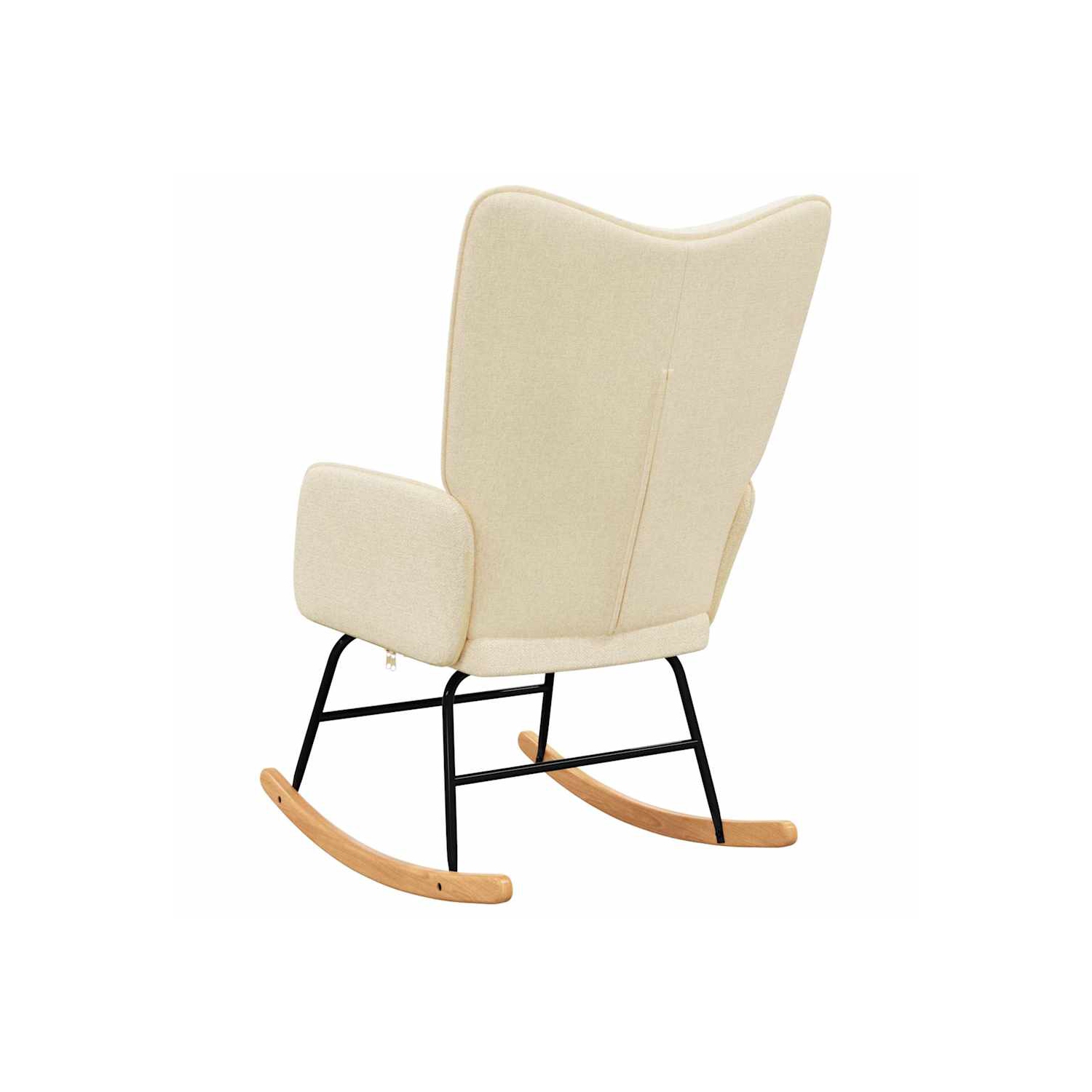 vidaXL Rocking Chair Cream Fabric