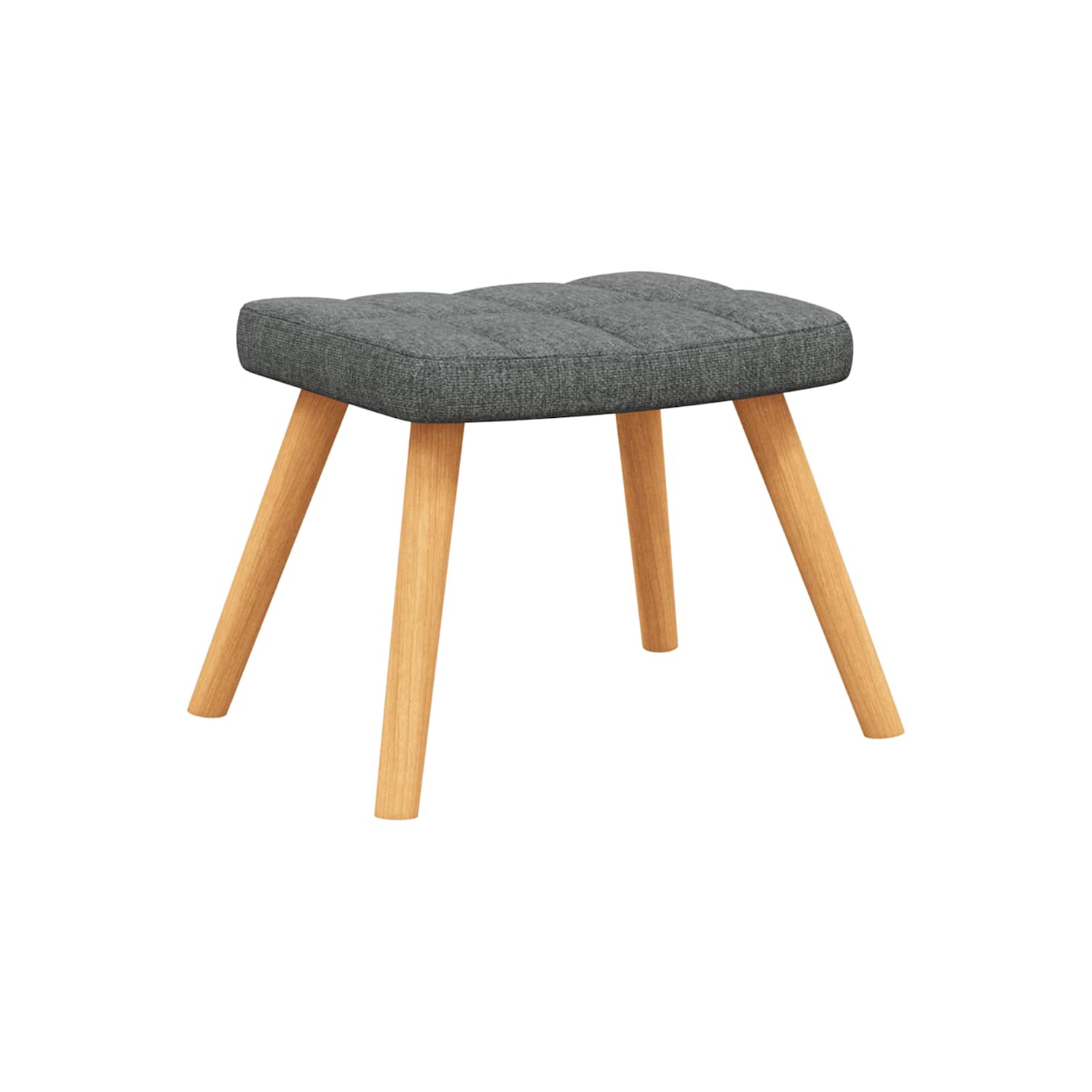 Chaise berçante VidaXL avec tabouret en tissu gris foncé