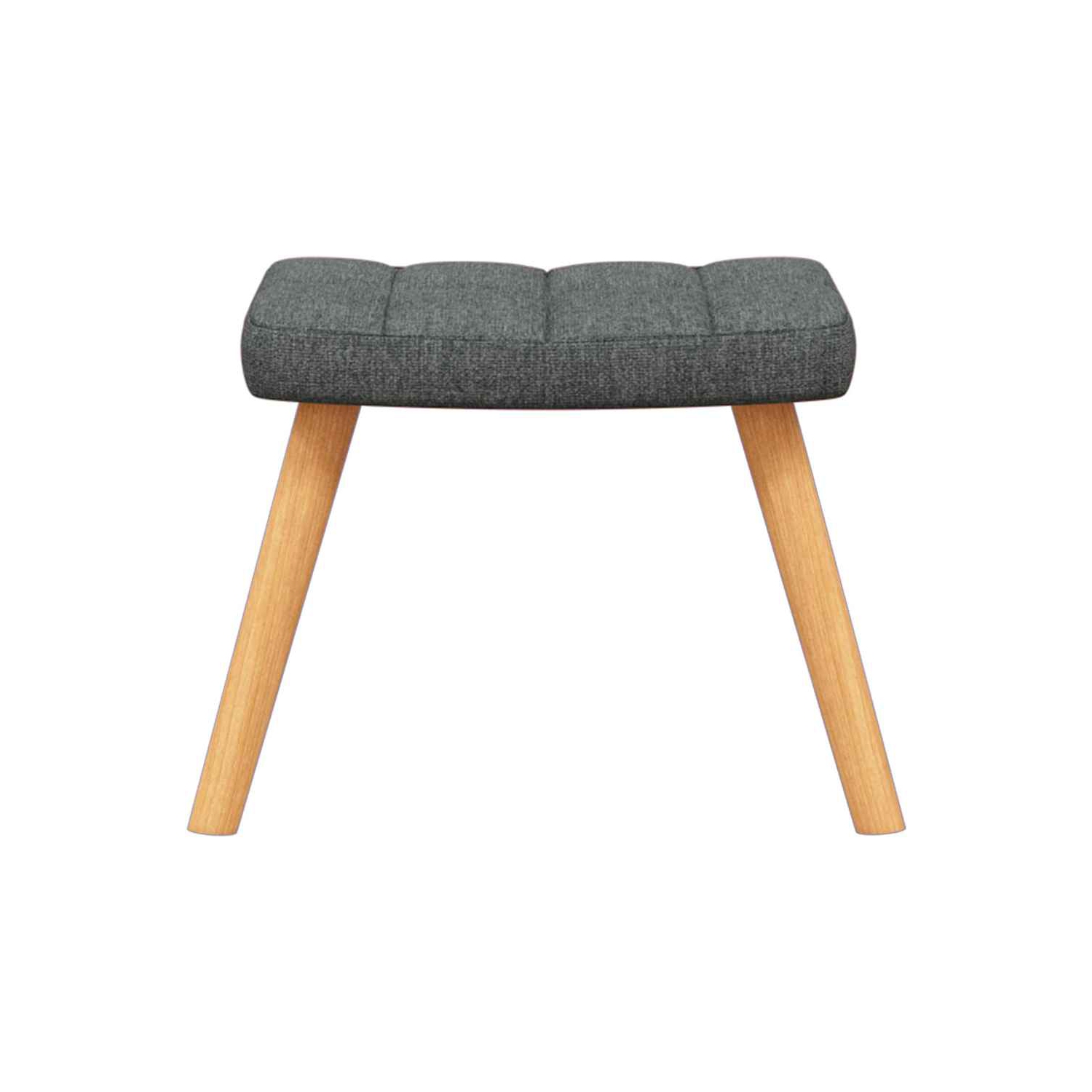 Chaise berçante VidaXL avec tabouret en tissu gris foncé