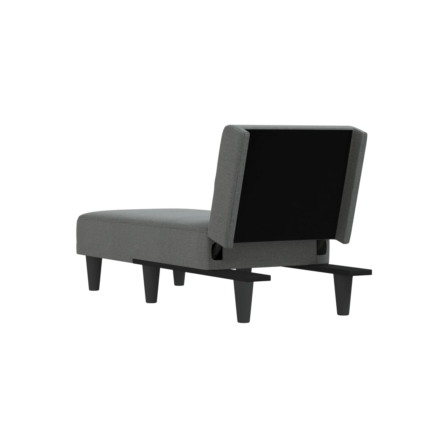 vidaXL Chaise Longue Dark Grey Fabric
