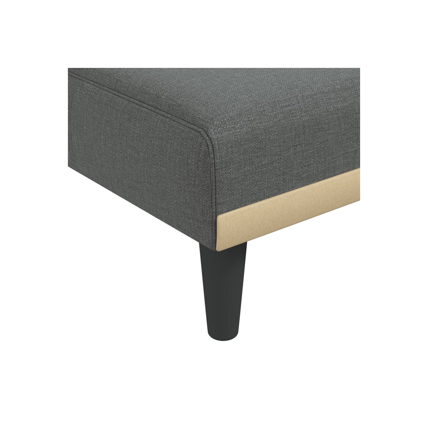 vidaXL Chaise Longue Dark Grey Fabric